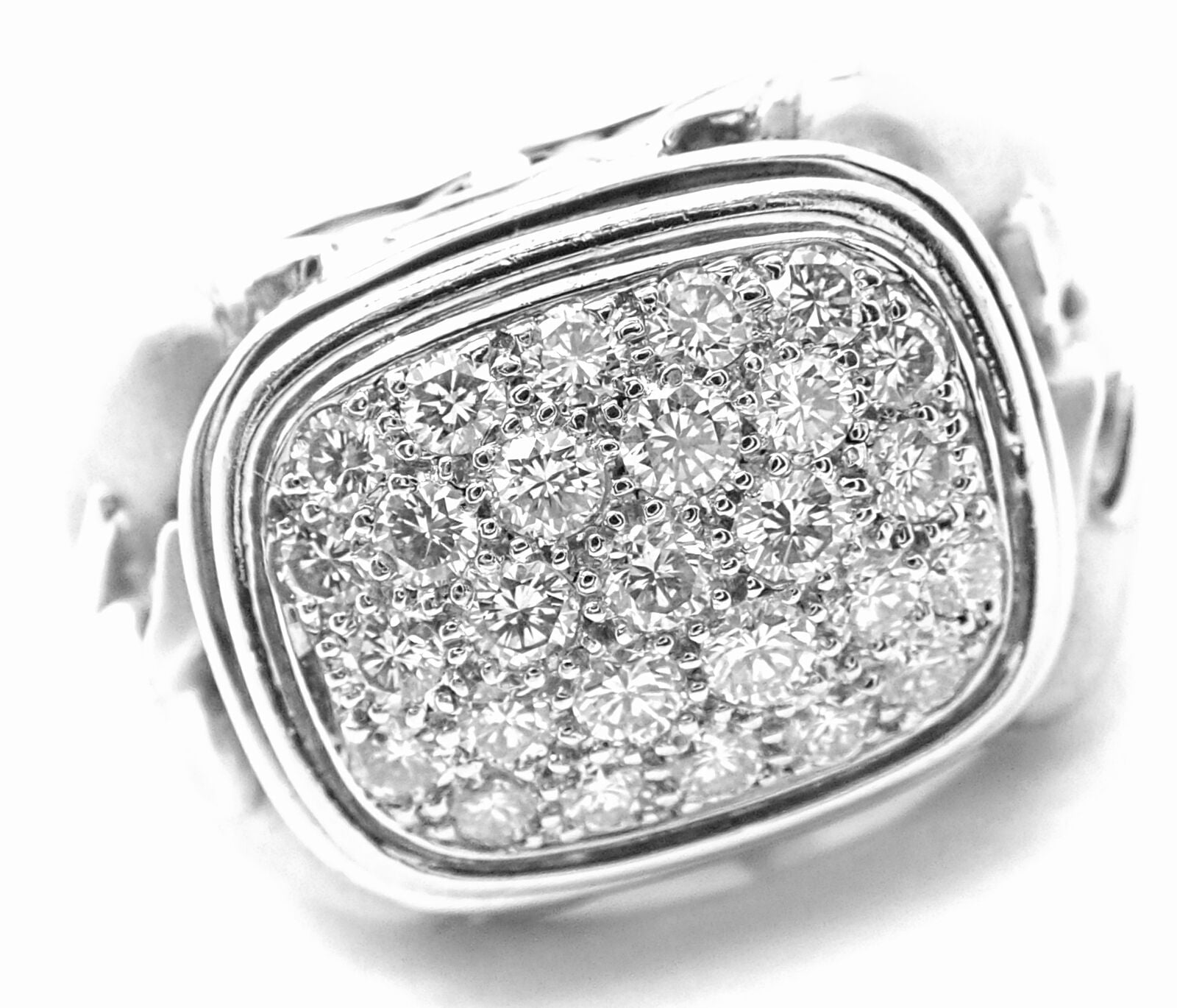 Authentic Carrera Y Carrera Dolphin Motif 18k White Gold Diamond Ring - Elegant Jewelry for Women, Perfect Gift for Anniversary, Wedding & Special Occasions