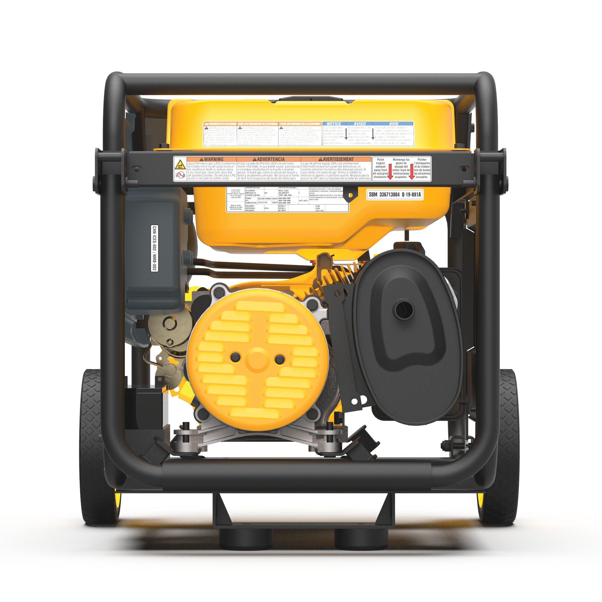 4550W Dual Fuel Portable Generator with Electric Start & CO Alert - Perfect for Camping, Emergencies, and Home Backup Power