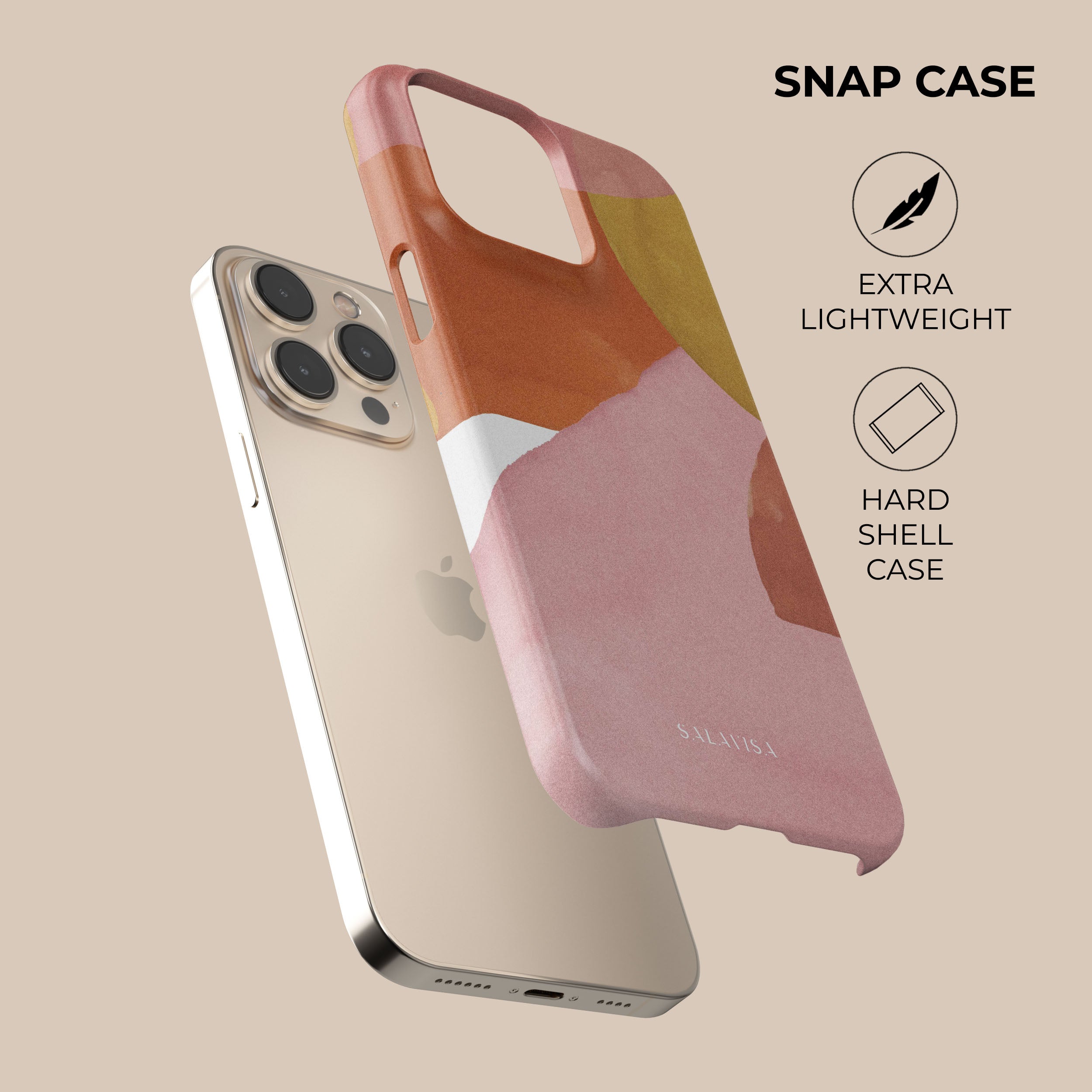 Elegant Pure Pink Watercolor Phone Case - Soft Cute Design for iPhone & Samsung - Perfect for Everyday Use, Travel & Gift Giving