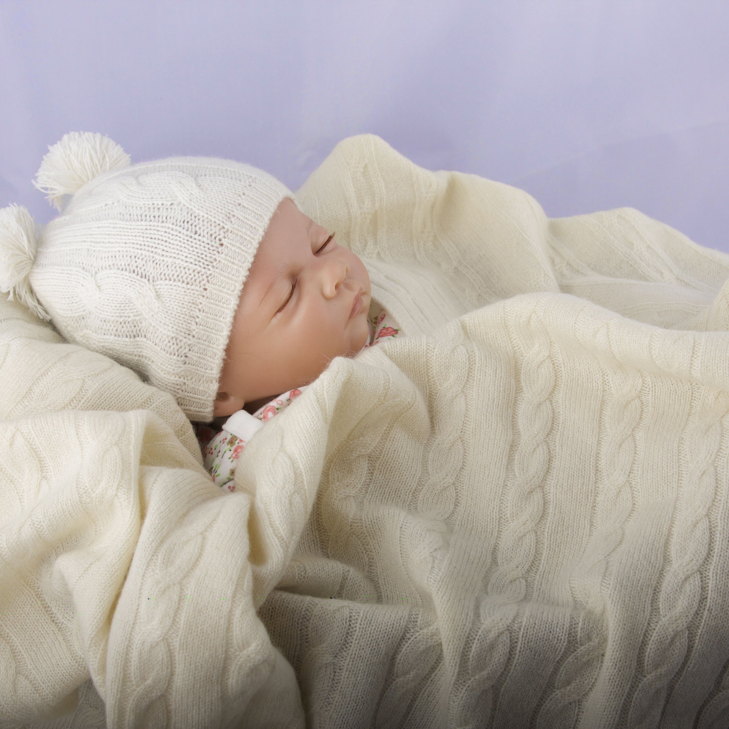 Soft Cream Baby Blanket - Cozy & Breathable for Newborns, Infants & Toddlers - Perfect for Nursery, Stroller, Car Seat & Bedtime Snuggles
