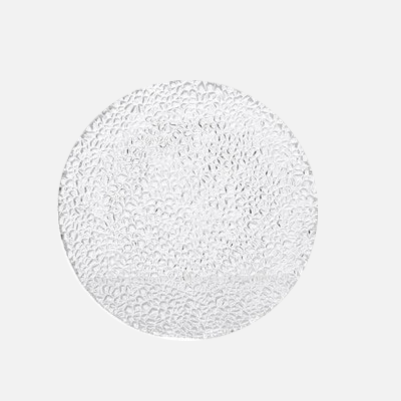 Elegant Raindrop Embossed Glass Dinner Plates - 12-Piece Set for Formal Dining, Wedding Receptions & Special Occasions