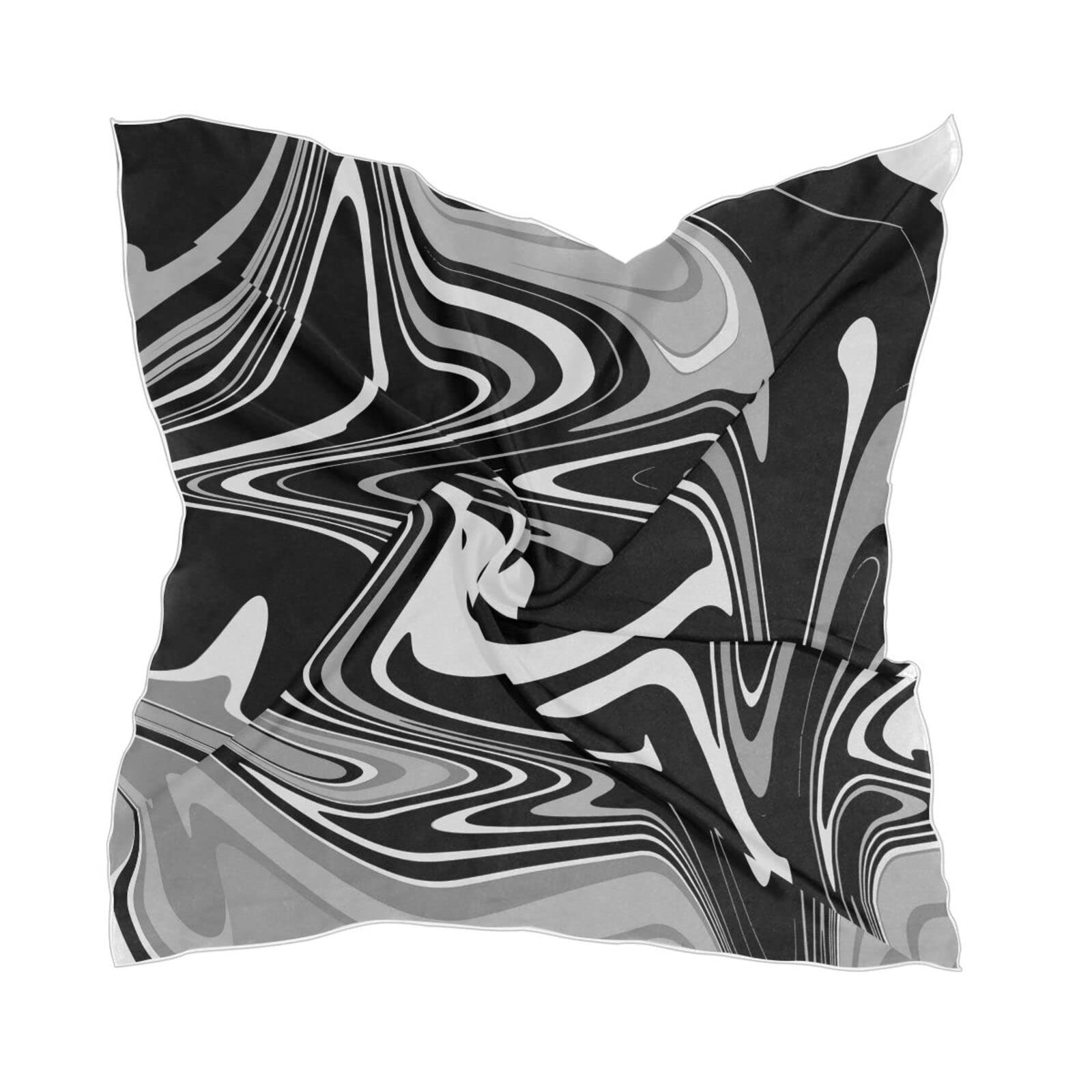 Elegant Women's Square Silk Scarf - Versatile Neckerchief, Headscarf & Shawl Wrap - Soft Chiffon Stole for All Seasons | Perfect for Office, Travel, Wedding & Special Occasions