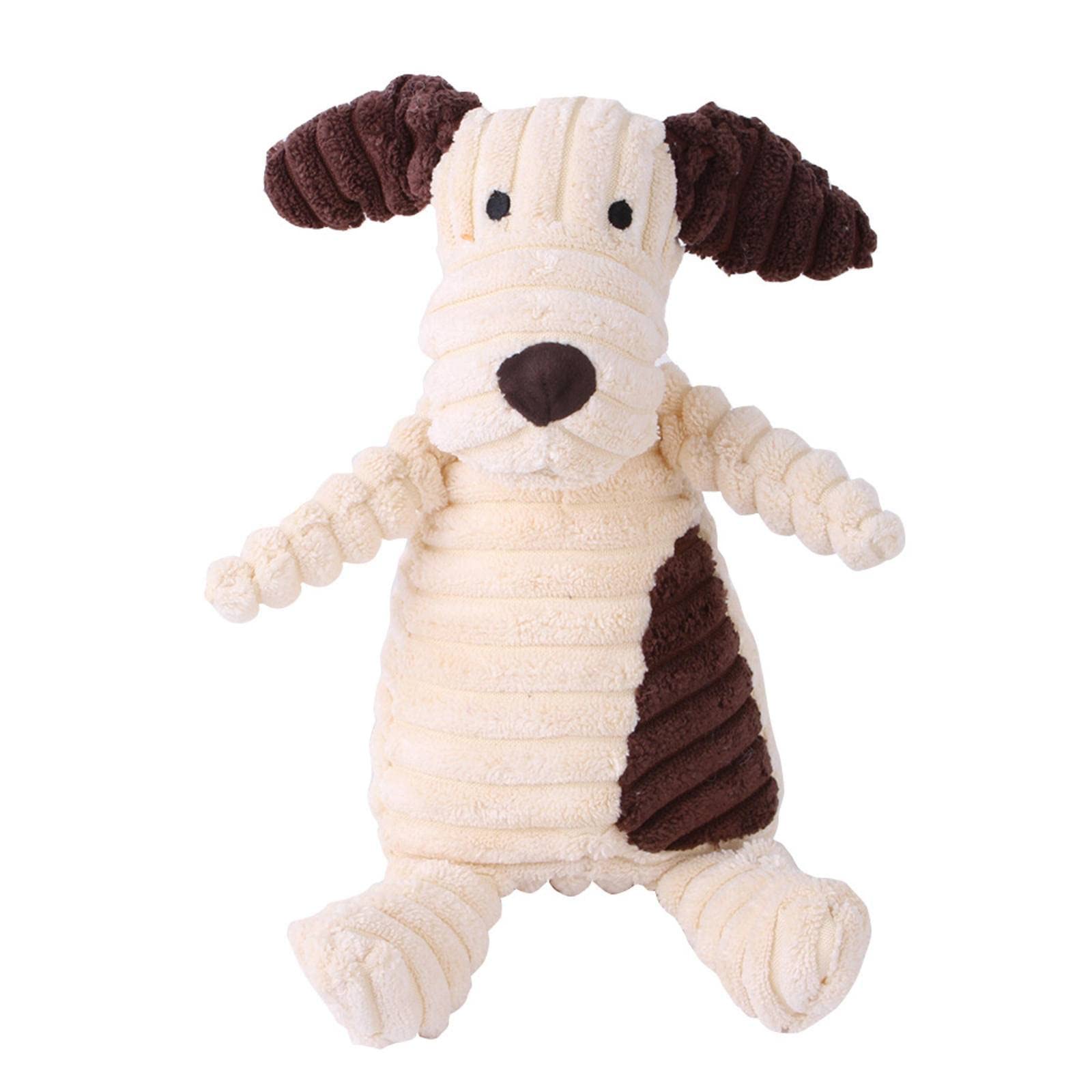 Durable Squeaky Dog Chew Toys for Aggressive Chewers - Teeth Cleaning Chew Toy for Large Breed Dogs, Puppy Teething Rope & Plush Stuffed Molar Stick - Perfect for Oral Hygiene, Boredom Relief and Playtime