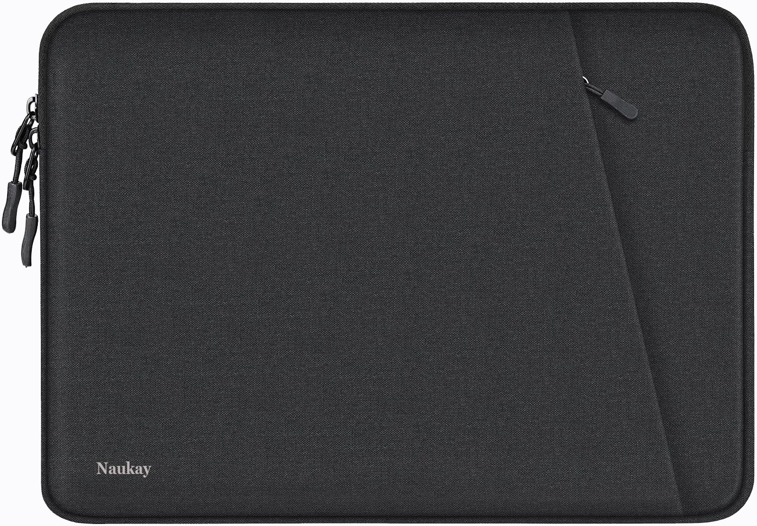 13.3 Inch Shockproof Laptop Sleeve Case with Accessory Pocket - Protective MacBook Air/Pro 13-13.3 & 14 Inch Cover - Portable Neoprene Computer Bag (Black) - Perfect for Travel, Office & School Use