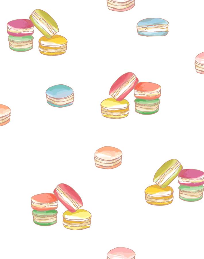 Nathan Turner White Macarons Wallpaper - Elegant French-Inspired Home Decor for Living Room & Bedroom