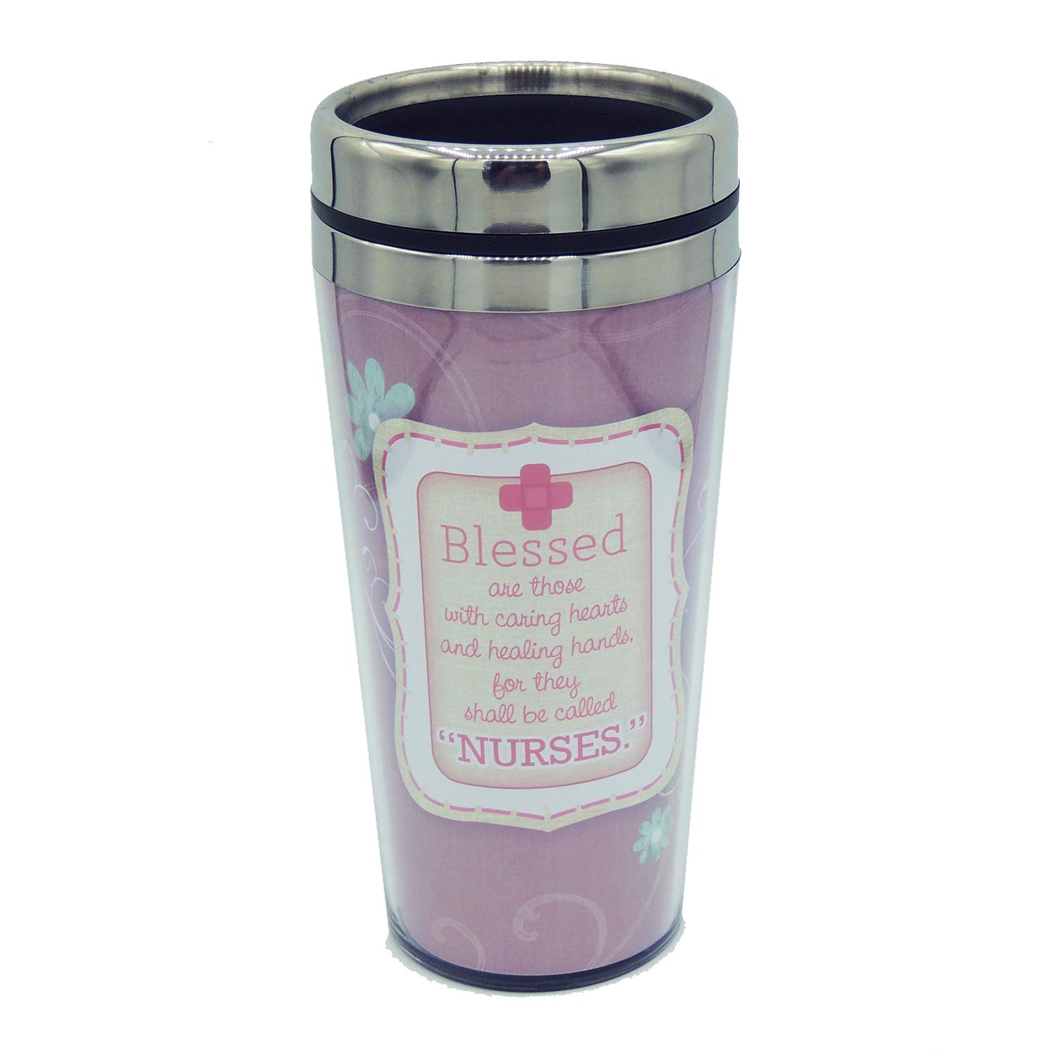 **16 oz Insulated Travel Tumbler for Nurses - Leak-Proof Stainless Steel Coffee Cup with Lid - Perfect Gift for Healthcare Workers, Commuters & Travel**    *(Use Cases: Great for hospitals, road trips, office use, or outdoor adventures - Keeps drinks hot or cold for hours!)*