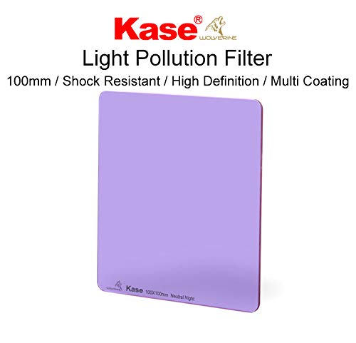 Kase Wolverine 100mm Shockproof Neutral Night Light Pollution Reduction Filter - Optical Glass for Astrophotography & Night Photography - Perfect for Stargazing, Cityscapes & Low Light Conditions