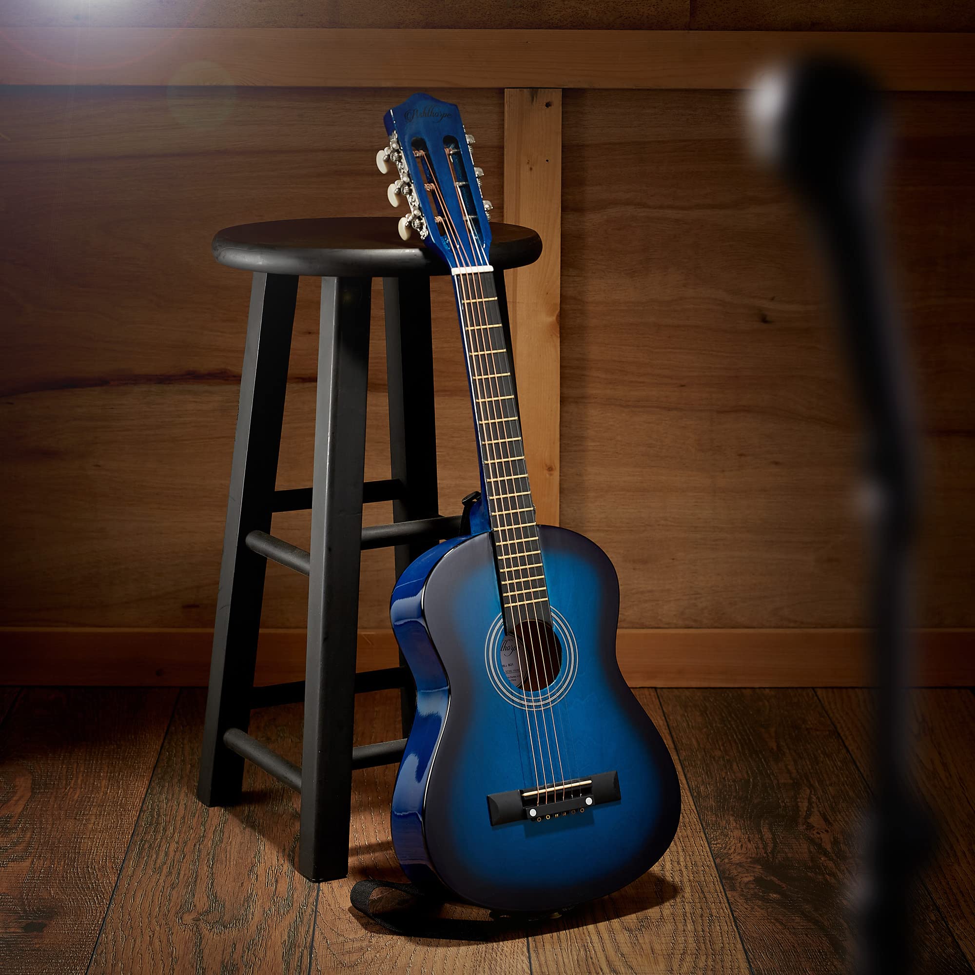 Ashthorpe 30-inch Beginner Acoustic Guitar Starter Kit (Blue) - Includes Gig Bag, Strings, Strap, Tuner & Picks - Perfect for Kids, Teens & Adult Beginners - Ideal for Home Practice, School Music Class & Outdoor Camping
