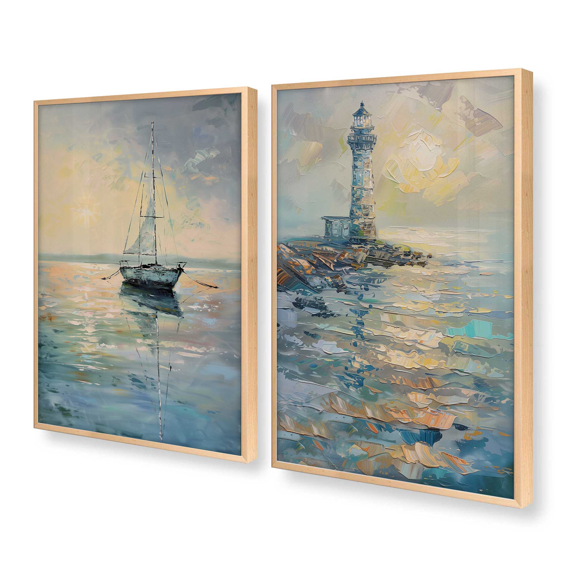 Harbor Glow Set of 2 Premium Archival Matte Paper Prints - Perfect for Home Decor, Wall Art & Office Aesthetics