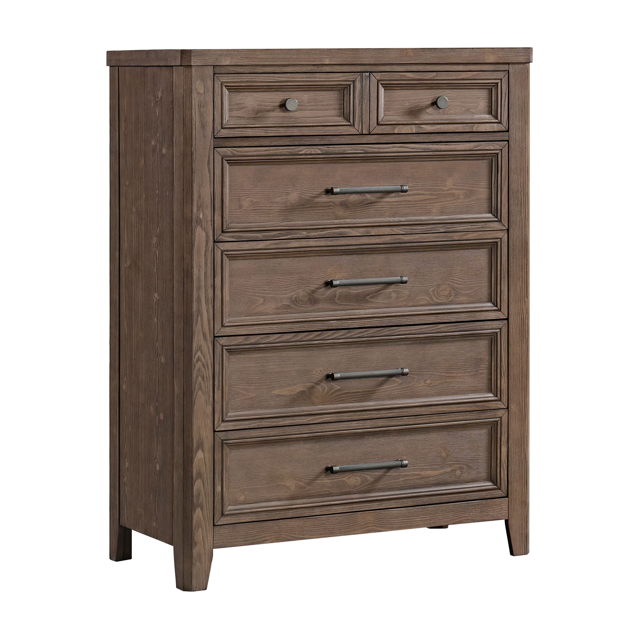 Carlson 6-Drawer Dresser - Weathered Chestnut Finish Wooden Chest for Bedroom Storage & Organization | Perfect for Home, Office, or Dorm Room Furniture