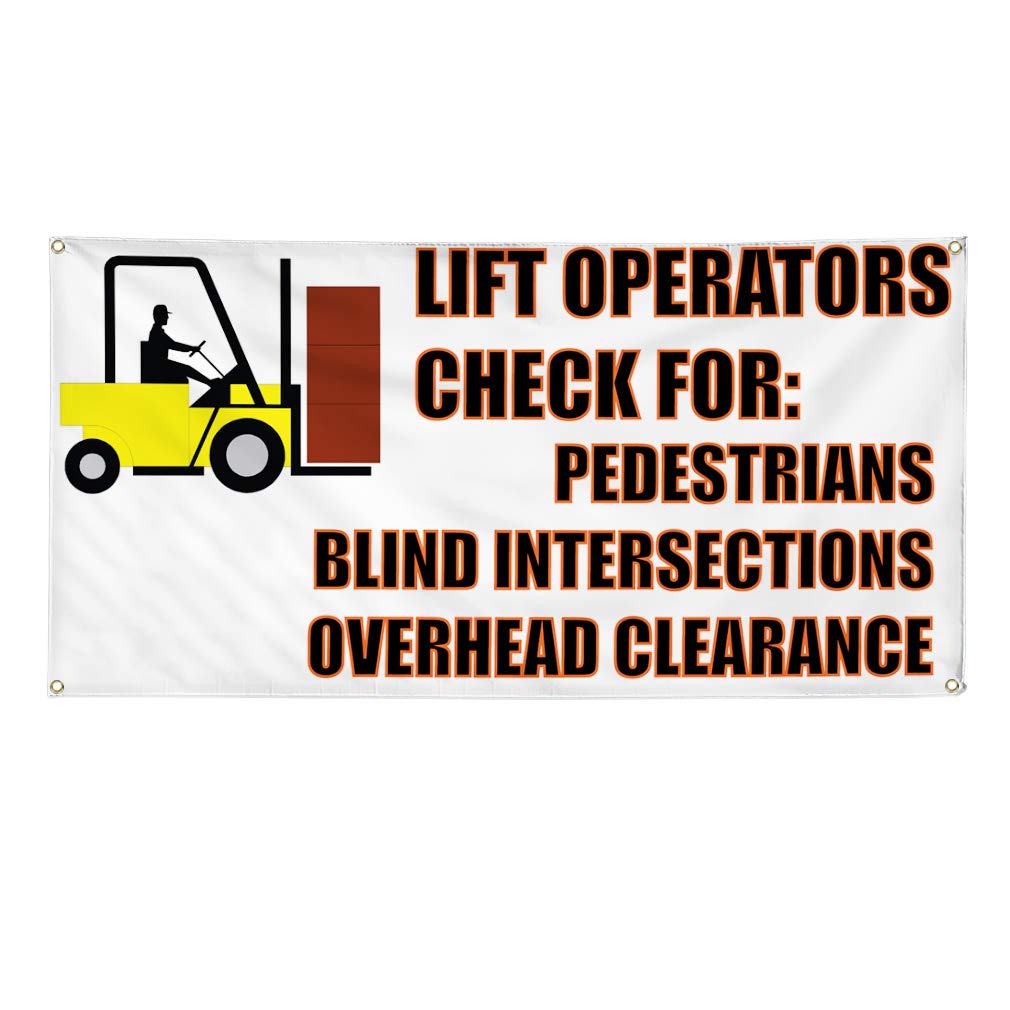 Vinyl Banner - 48x96 Inches, Weatherproof, 8 Grommets for Secure Hanging - Ideal for Business, Outdoor, Industrial & Yard Signs - Perfect for Construction Sites, Warehouses & Safety Warnings