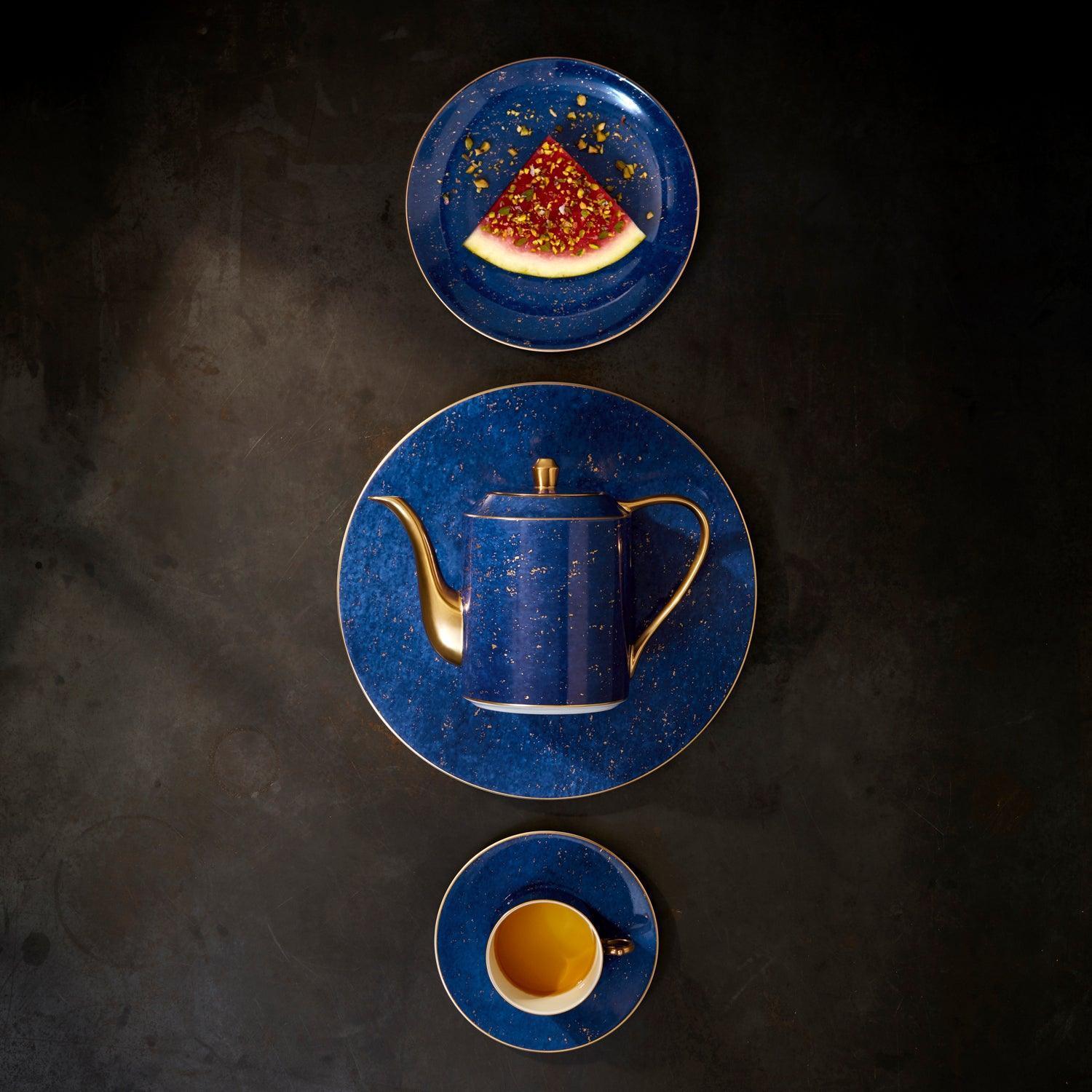 Premium Lapis Lazuli Ceramic Teapot - Elegant Handcrafted Blue Teapot for Loose Leaf Tea & Herbal Infusions - Perfect for Afternoon Tea, Gifts & Home Decor