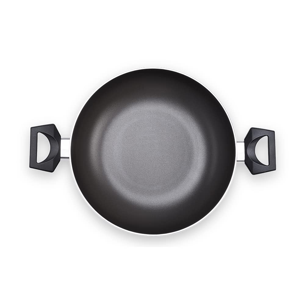 28cm Wok with Handles - 3.55L Non-Stick Cooking Pan for Stir Fry, Sauté & Deep Frying | Perfect for Asian Cuisine, Home Kitchen & Restaurant Use