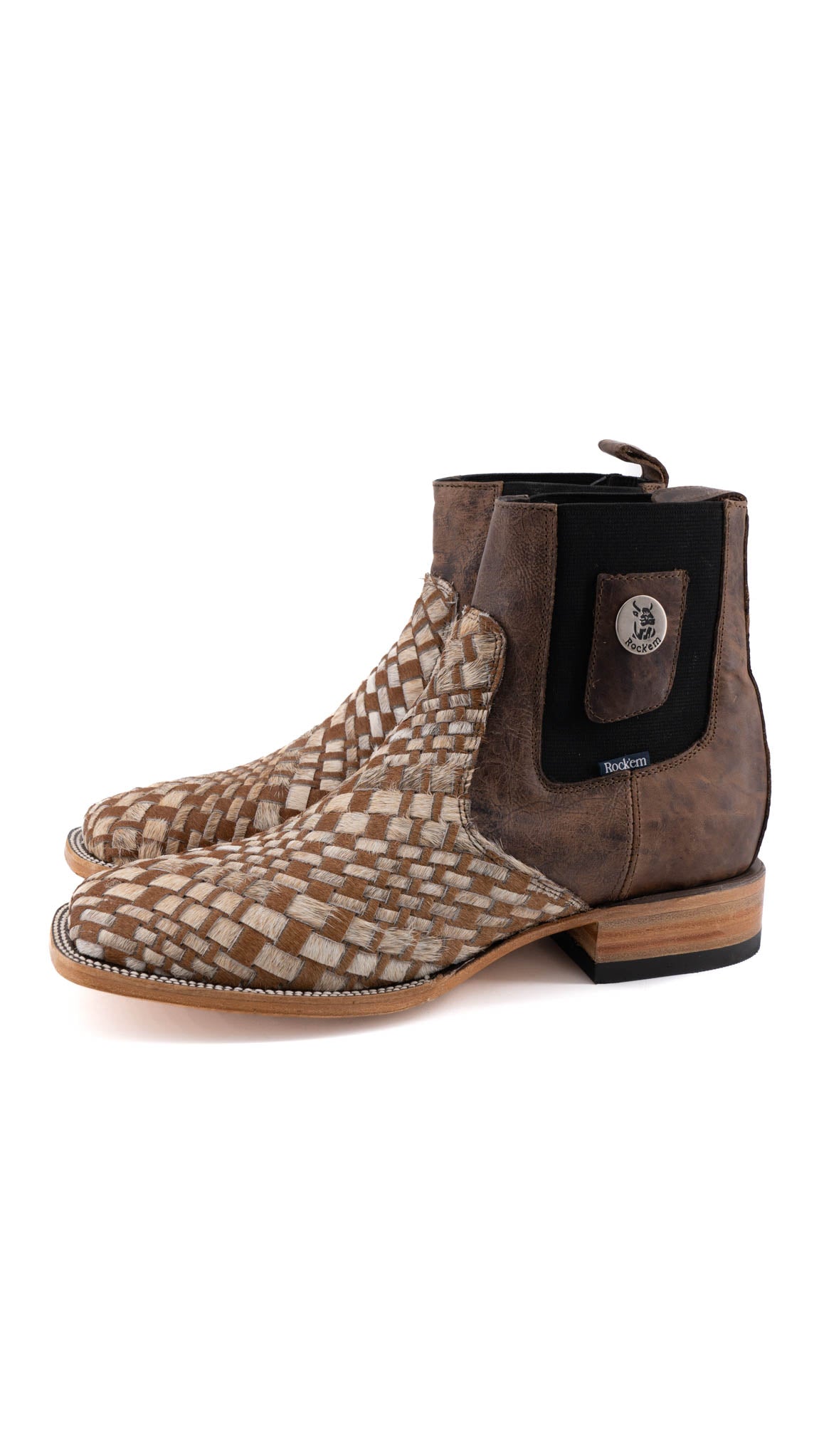 Men's Genuine Cowhide Leather Boots Size 10 Square Toe - Western Style Work Boots for Men, Durable & Comfortable - Perfect for Ranch Work, Outdoor Activities and Casual Wear