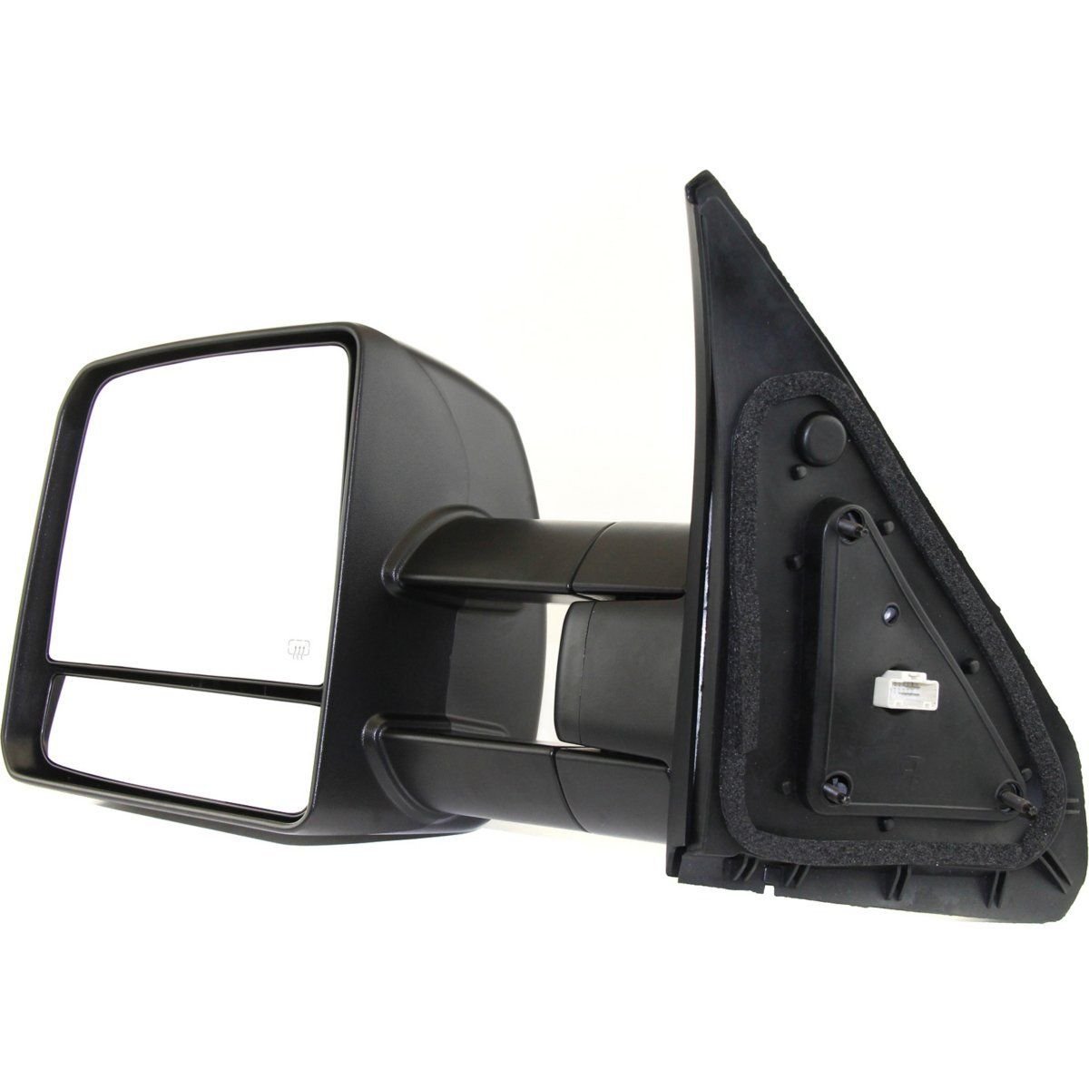 FITRITE AUTO PARTS Left Driver Side Power Heated Door Mirror with Turn Signal & Manual Folding for 2007-2021 Toyota Tundra - Textured Design, Towing Compatible (Part# TO1320243) | Perfect for Winter Driving & Towing Safety
