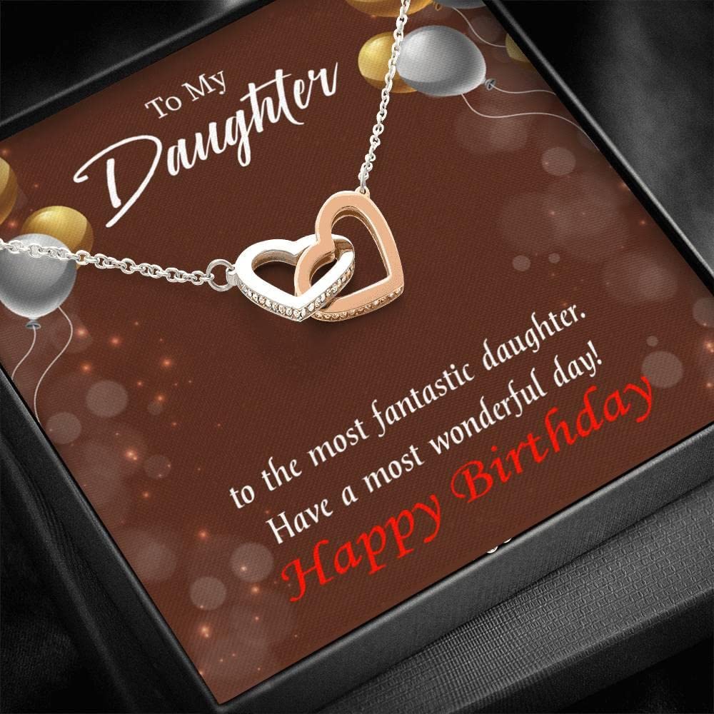 Stainless Steel Daughter Necklace - Heart Pendant Gift for Daughter's Birthday, Graduation, or Special Occasion | Symbol of Unbreakable Love & Bond | Perfect for Everyday Wear or Gifting