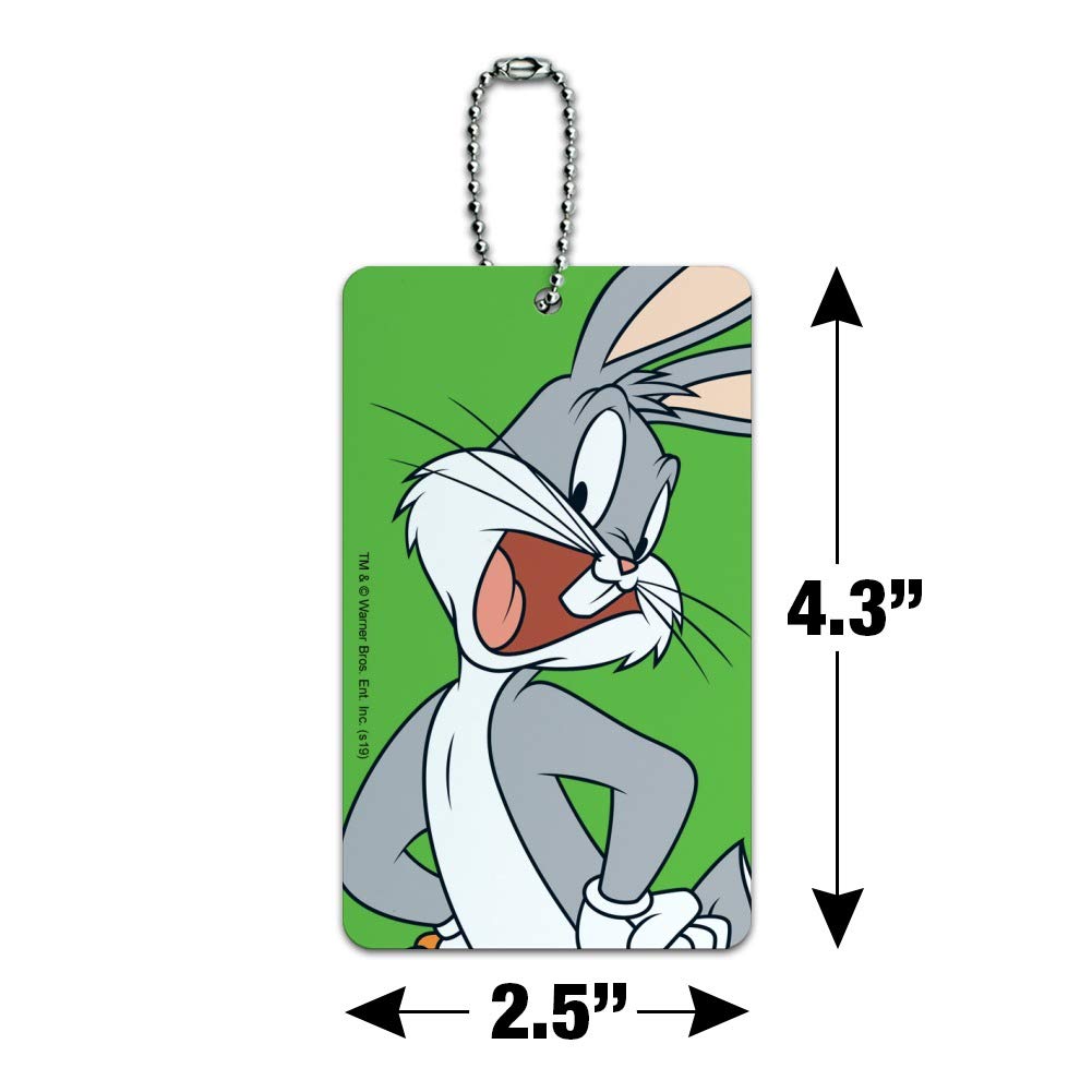 Looney Tunes Bugs Bunny Luggage Tag - Cute Cartoon Character Suitcase ID Tag for Travel - Perfect for Carry-On Bags, Backpacks & Kids' Luggage Identification
