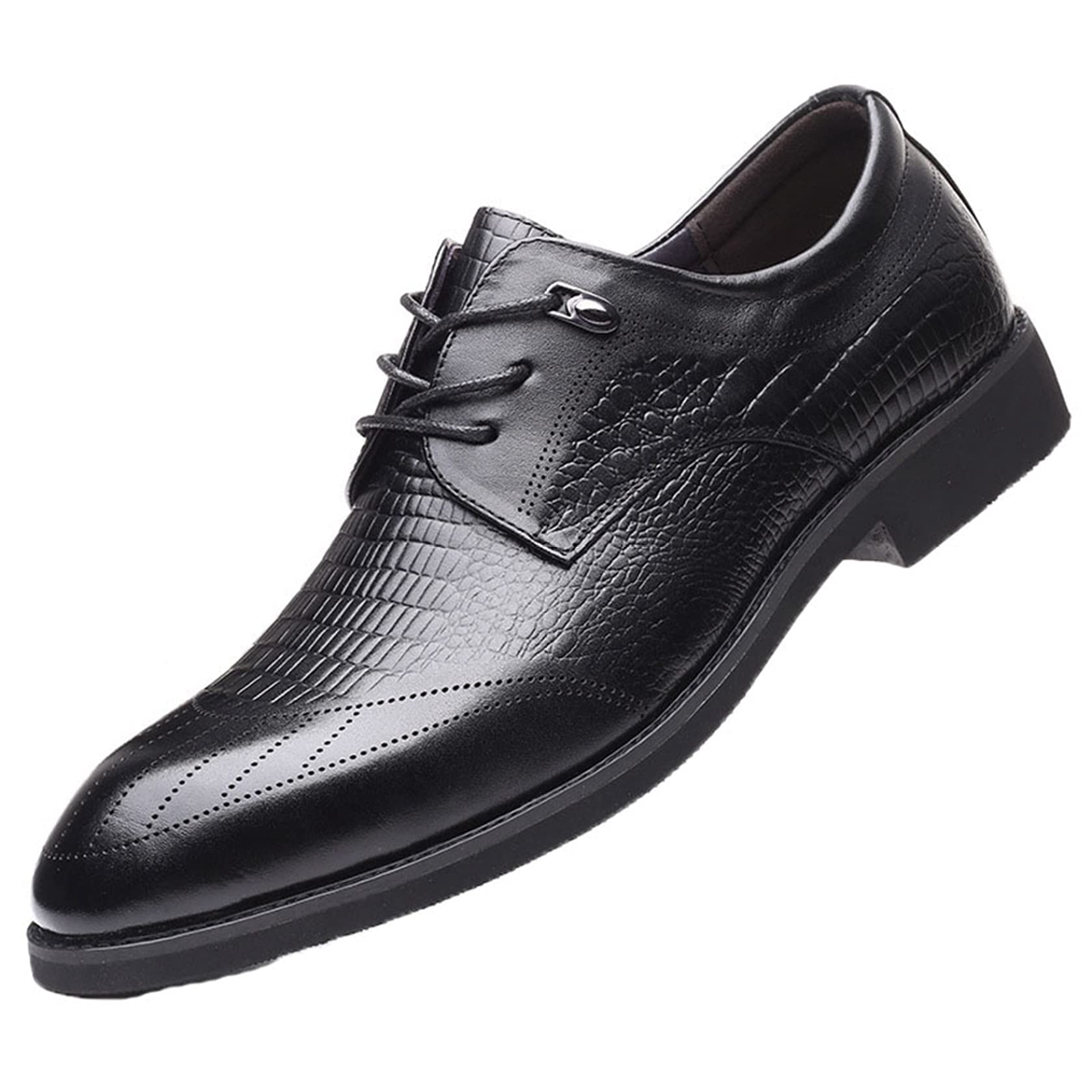 Men's Classic Leather Oxford Shoes - Comfortable Lace-Up Business & Dress Shoes for Work & Leisure | Spring & Autumn Urban Style Footwear | Perfect for Office, Weddings & Formal Events