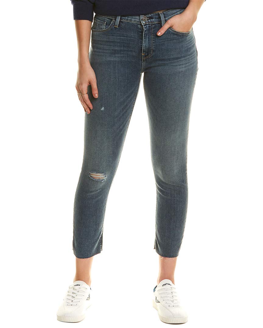HUDSON Women's Nico Mid Rise Skinny Jeans with Raw Hem - Stretch Denim for Comfort & Style | Perfect for Casual Wear, Office & Night Out