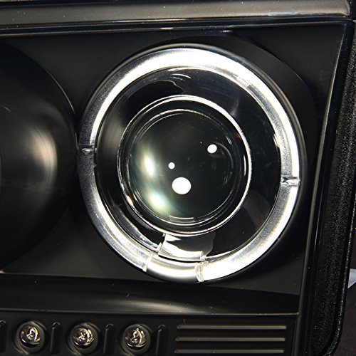 AKKON Black Halo LED Projector Headlights & Dark Red Smoked Tail Lights Combo for 2006-2008 Dodge Charger - 4Pcs Set for Enhanced Night Visibility and Aggressive Style