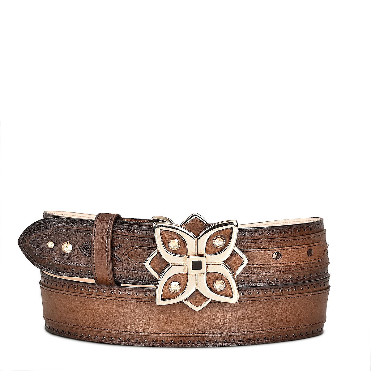 CDA10RS Cuadra Brown Casual Cowhide Belt for Women - Stylish & Durable Leather Accessory for Everyday Wear, Office & Outfits