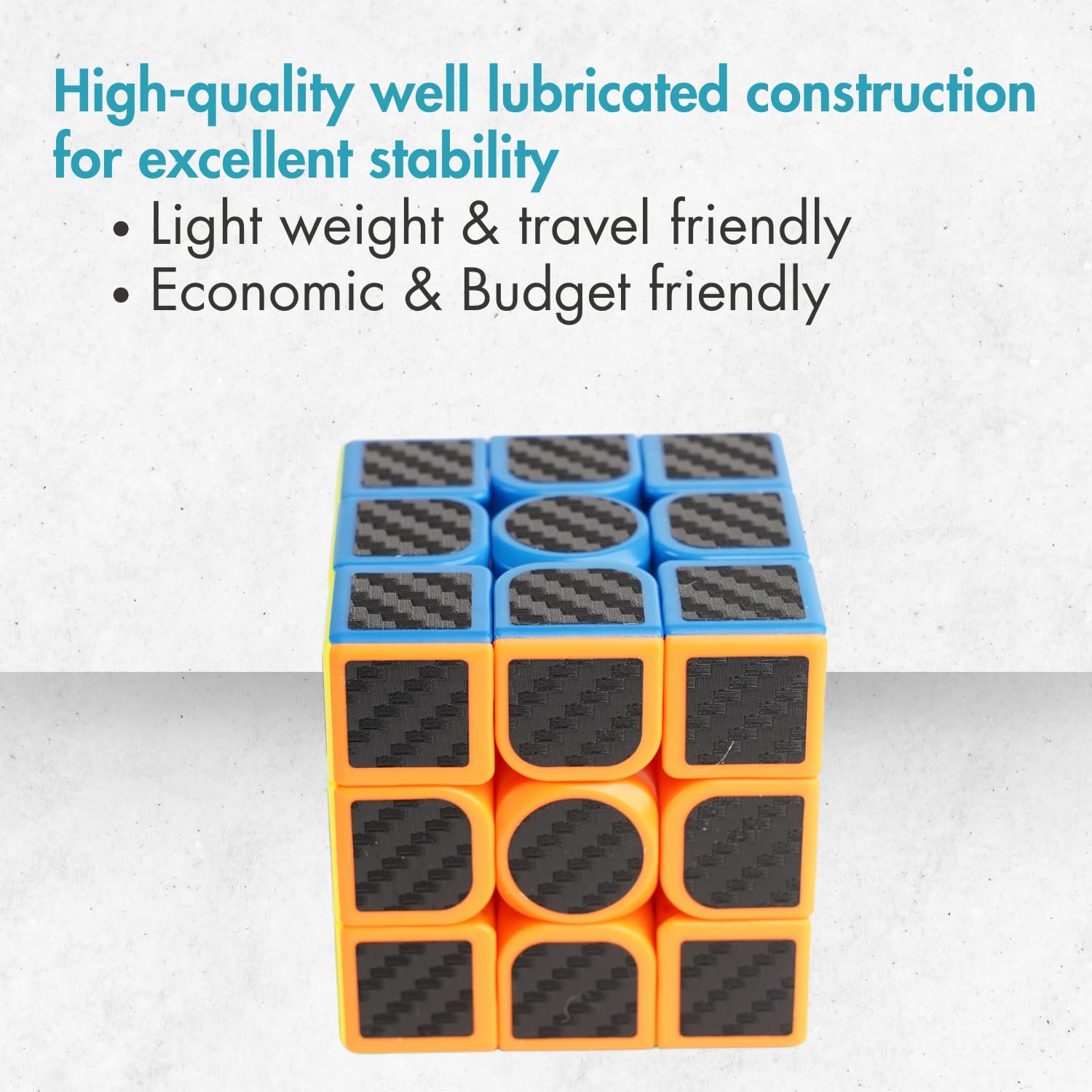Premium aCADZO Speed Cube 3x3 - Moyu Carbon Fiber Meilong3C with Smooth Turning & Durable Design - Perfect Rubik's Cube for Kids & Adults - Great for Stress Relief, Brain Training & Competition Practice