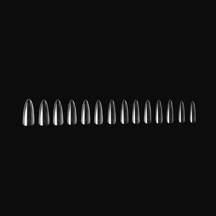 Apres Gel X Tips 2.0 - Natural Almond Long Fake Nails (600 Pcs) - DIY Nail Extension Kit for Salon Quality Manicure at Home