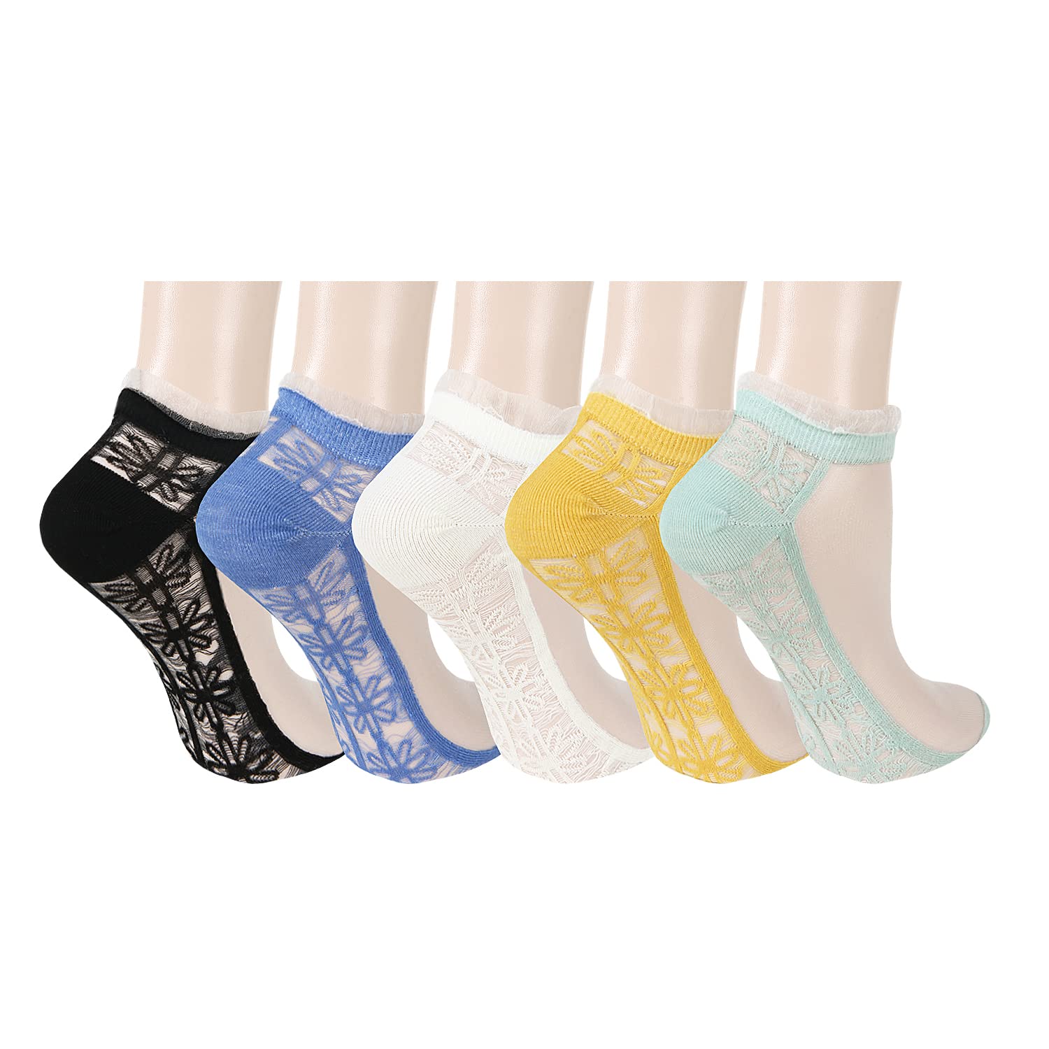 Benefeet Sheer Ankle Socks for Women - Crystal Transparent Summer Liner Socks for Casual & Dress Wear