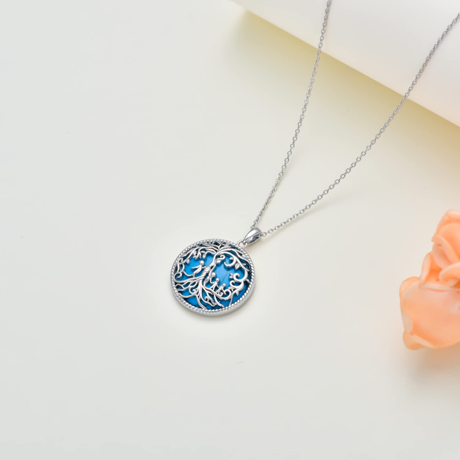 TOUPOP Mother's Day Gifts for Mom - 925 Sterling Silver Family Tree of Life Necklace for Women, Wife, Grandma, Daughter & Son - Meaningful Birthday Jewelry Gift for Family Bonding & Special Occasions