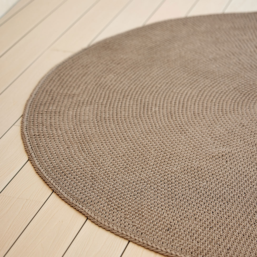 Cane Line Design Knit Rug - Soft and Durable Handwoven Natural Fiber Rug for Living Room, Bedroom, or Office - Perfect for Boho, Coastal, and Modern Home Decor