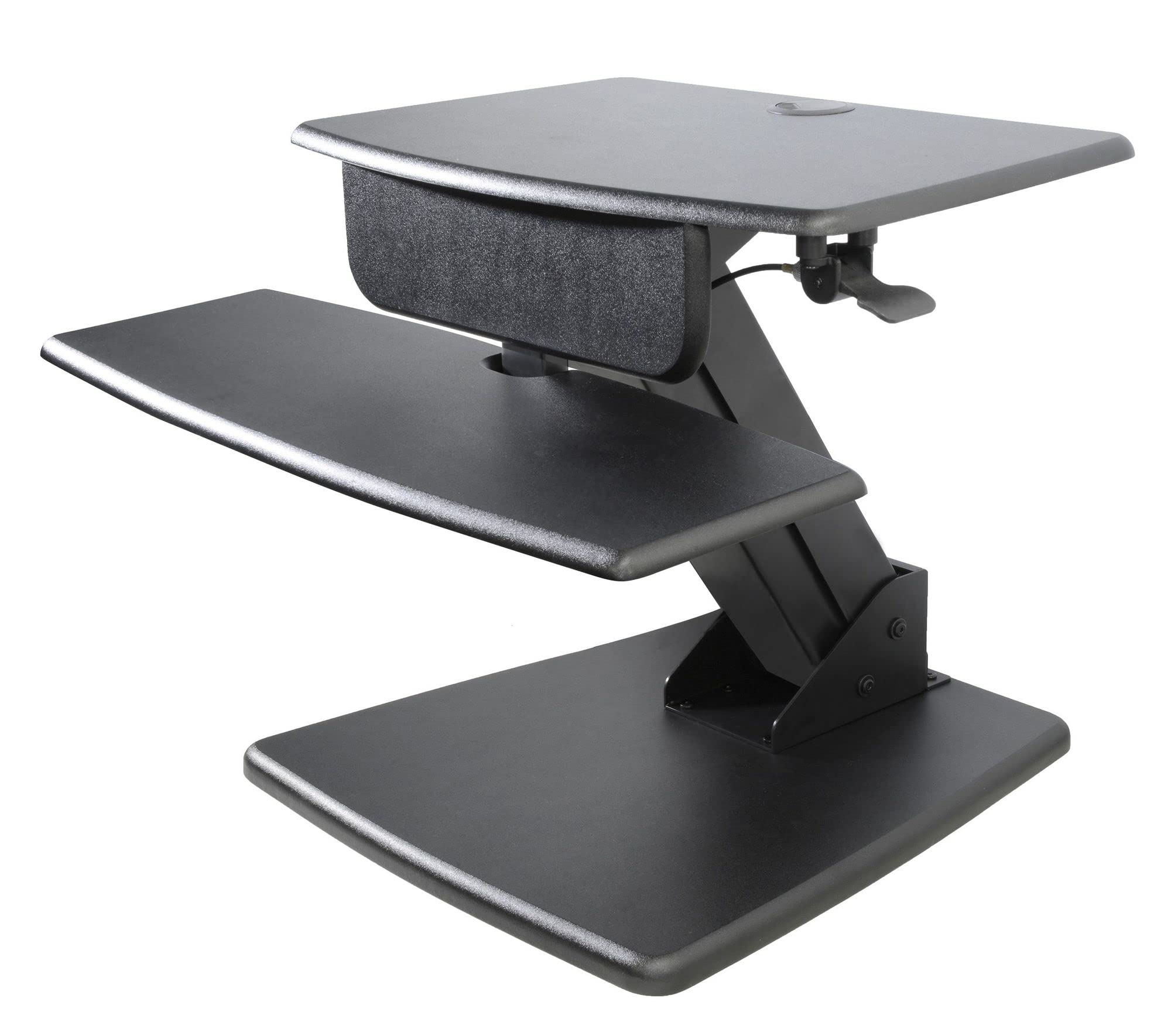 Kantek STS810 Black Adjustable Sit Stand Desk Converter - Ergonomic Height Adjustable Workstation for Home & Office, Improves Posture & Productivity