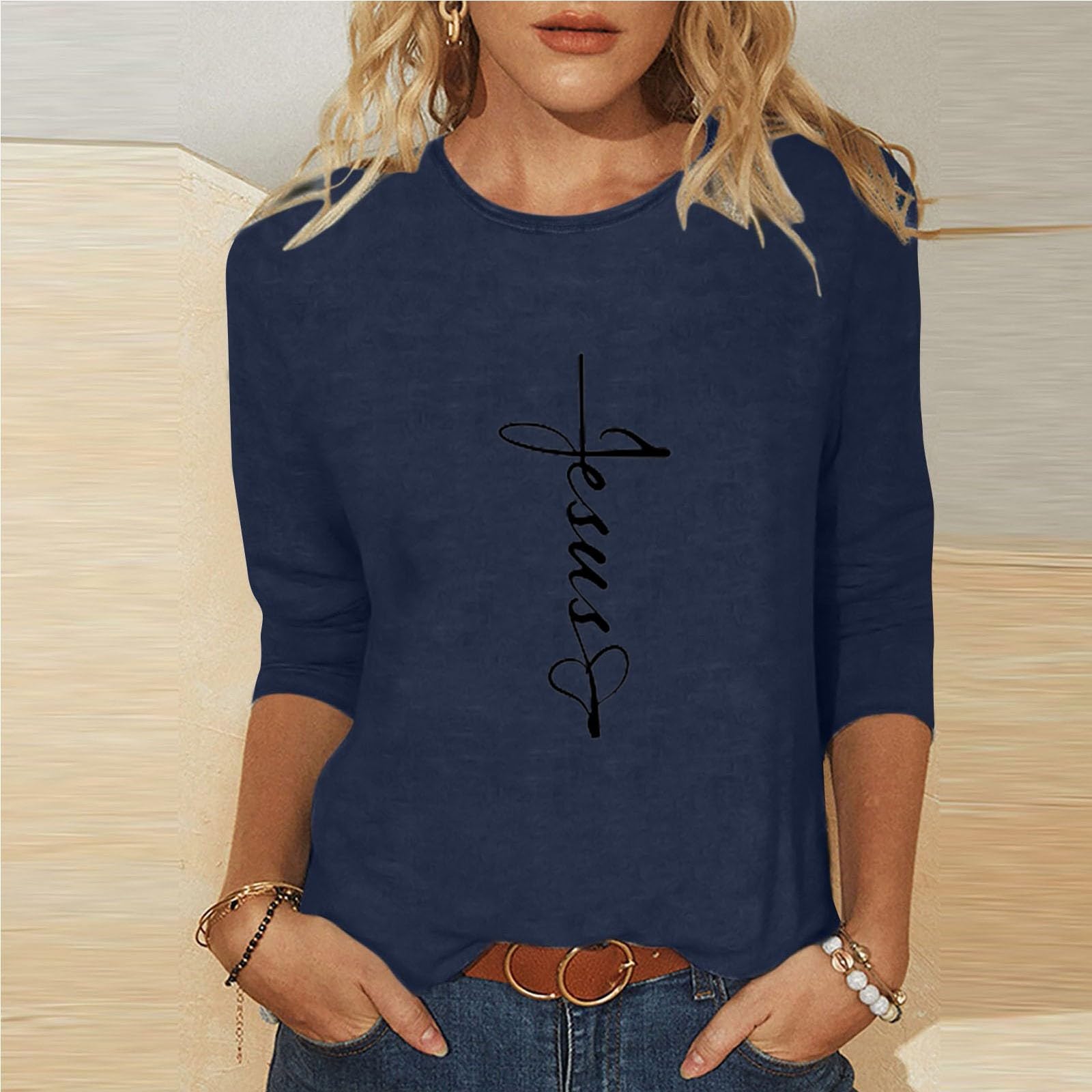 2024 Prime Day Deals | Women's Navy Blouses on Clearance Sale - Casual & Office Wear for Everyday Style