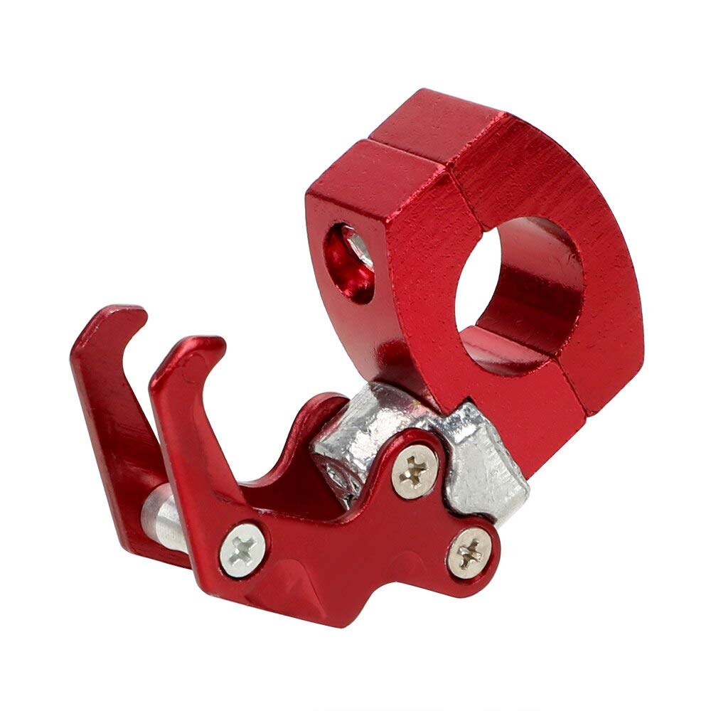 GUPRTO Motorcycle Luggage Straps - Aluminum Alloy Helmet Hook & Storage Bag Holder - Easy Install for Motorcycle, Bike & Bicycle - 4 Colors (Red) - Perfect for Road Trips, Commuting & Adventure Riding