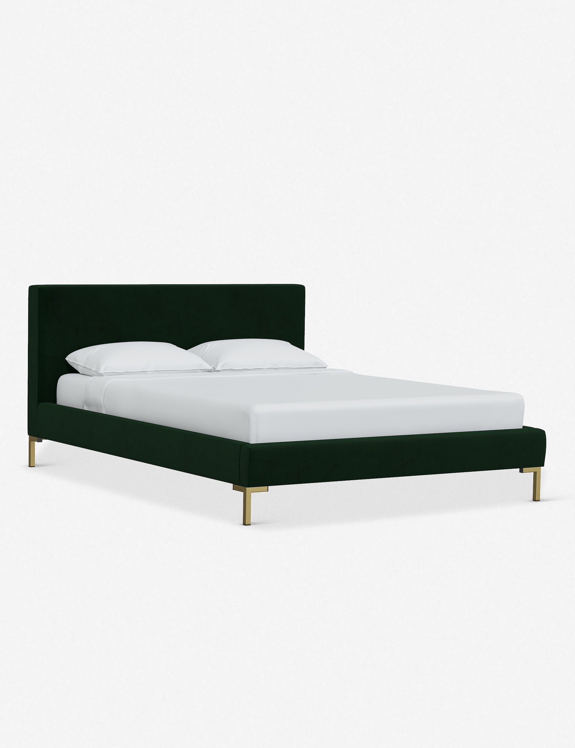 Deva Queen Size Platform Bed Frame with Wooden Slats - Modern Minimalist Bedroom Furniture for Small Spaces & Apartments | Sturdy Support & Easy Assembly