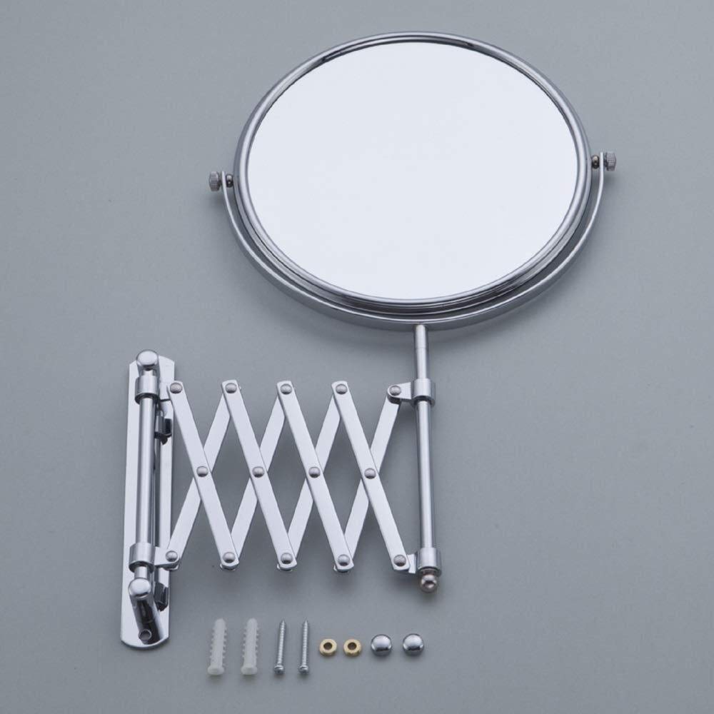 SGSG 8-Inch Wall Mounted Makeup Mirror - Double-Sided Folding Vanity Mirror with Retractable Design for Bathroom & Bedroom Decor | Perfect for Makeup Application, Skincare Routine and Hair Styling