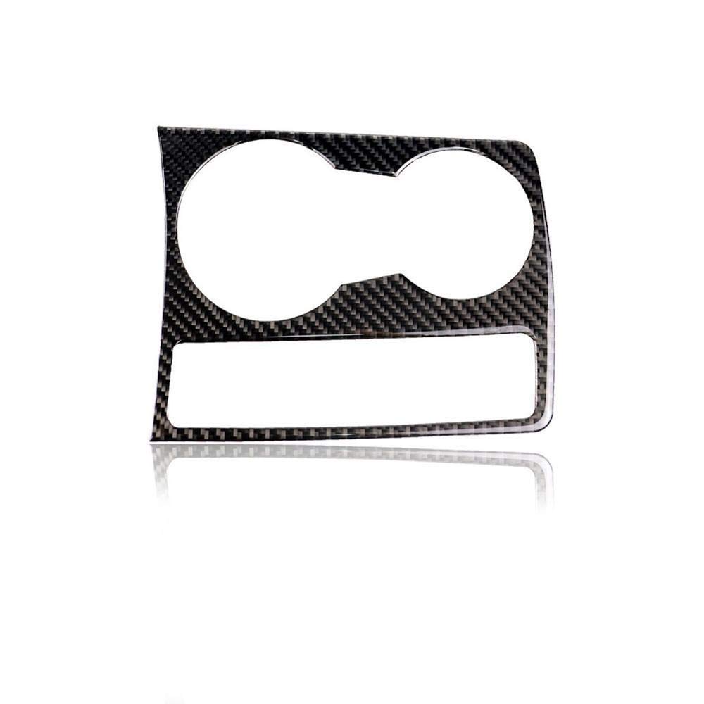 Premium Carbon Fiber Cup Holder Panel Trim Sticker for Audi A4 A5 B8 2009-2015 - Black Interior Accessory | Car Styling Upgrade & Interior Decoration