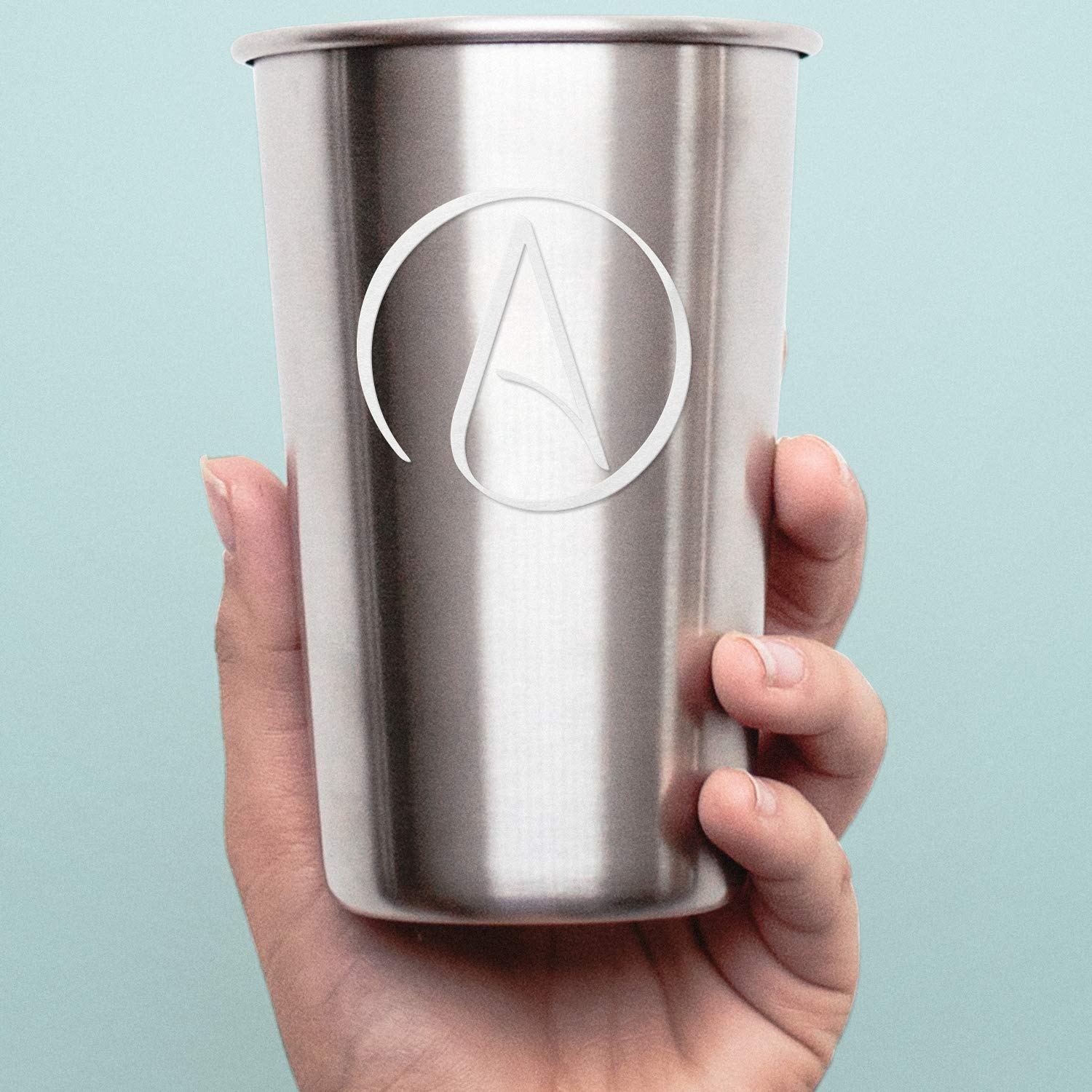 Atheist Symbol Vinyl Decals (Set of 2) - Premium Waterproof Stickers for Laptop, Phone, Helmet, Car Window, Mug & Wall Decor - Perfect for Atheist Pride, Secular Home & Office Decoration