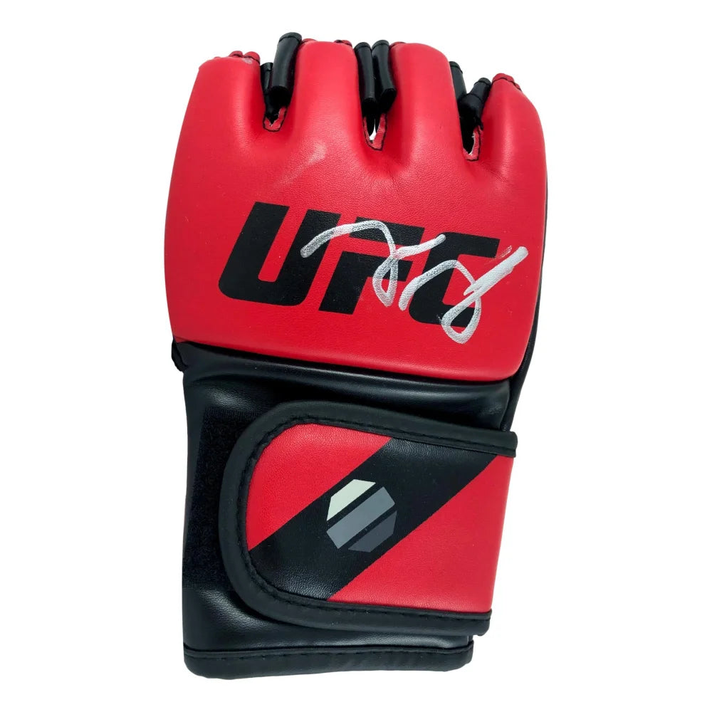 Jon Jones Signed UFC Red MMA Glove with JSA COA - Authentic Autographed Collectible for UFC Fans & Sports Memorabilia Enthusiasts - Perfect for Display, Gifting, and Investment