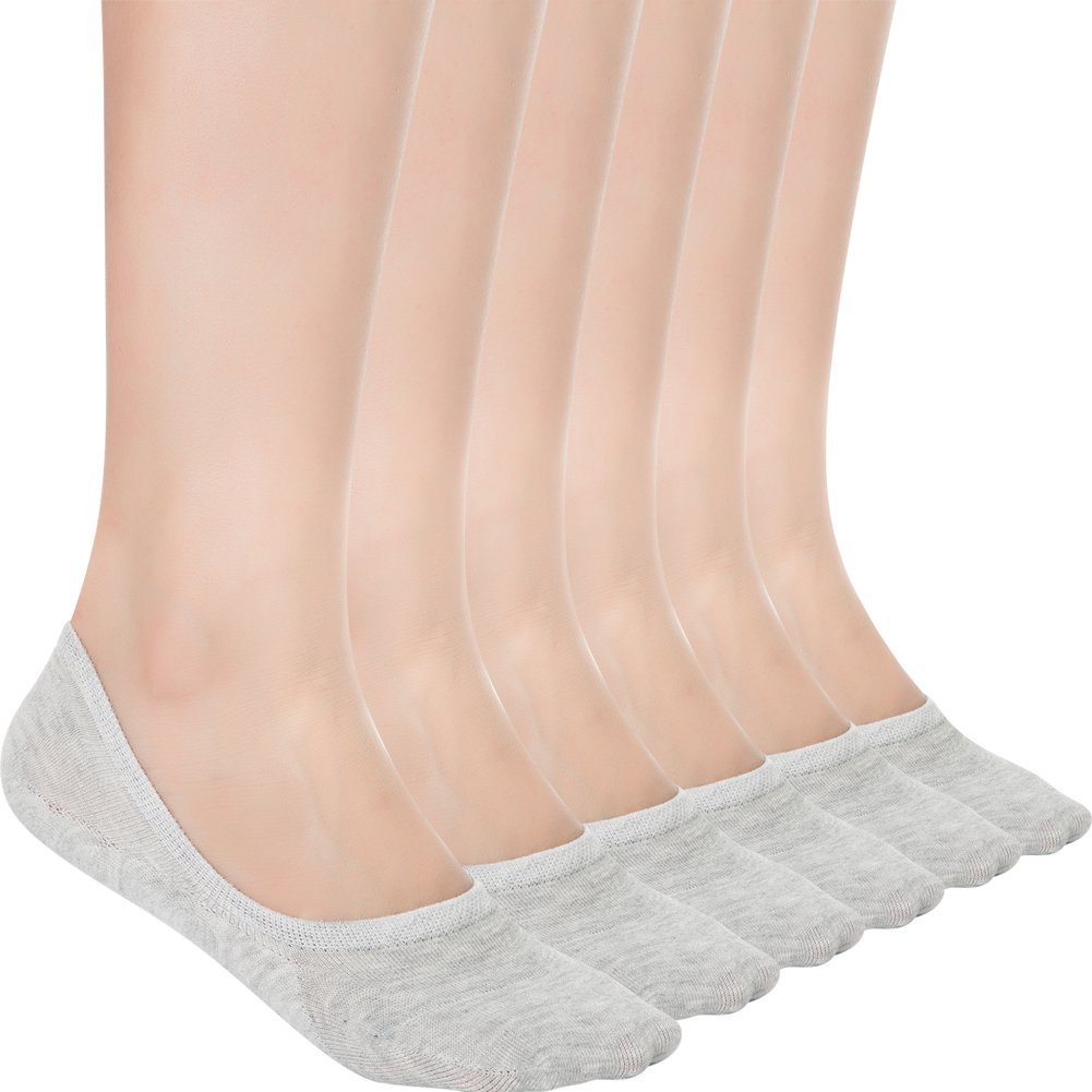 Losa Kute 6 Pairs Women's No Show Socks - Breathable Anti-Slip Invisible Socks for Sneakers & Loafers - Perfect for Workout, Running & Daily Wear