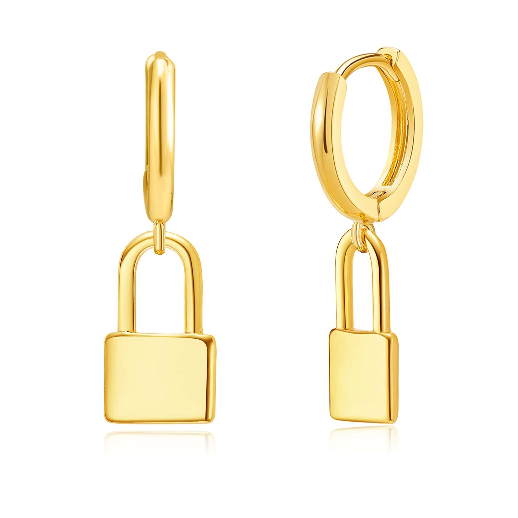 SANNYRA 14K Gold Plated Huggie Earrings for Women - Beach Sea Drop Dangle Earrings with Starfish, Butterfly, Moon & Seashell Charms - Perfect for Summer Vacation, Beach Party, Boho Outfit and Casual Wear