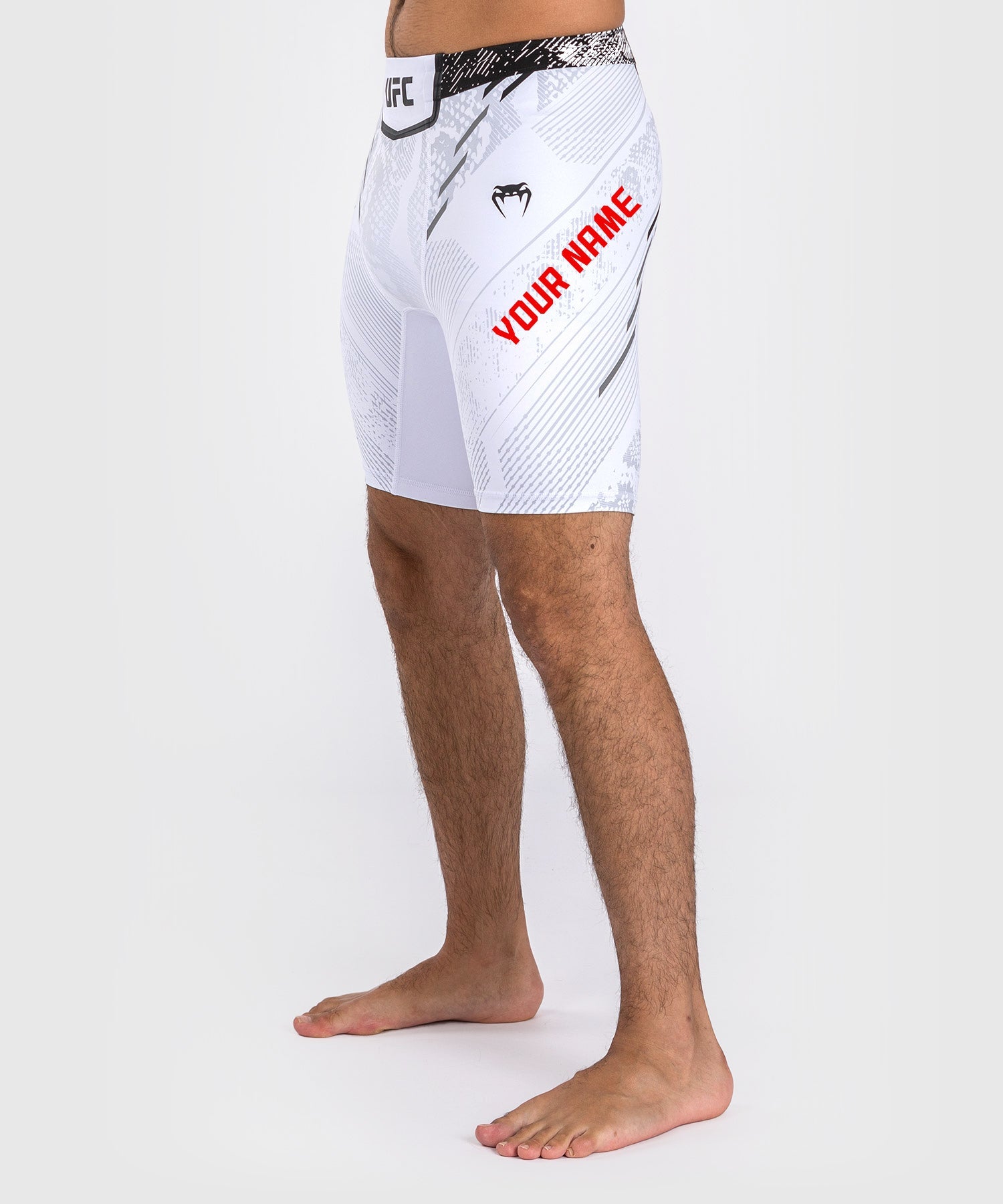 Venum UFC Adrenaline Personalized Authentic Fight Night Men's Vale Tudo MMA Shorts - White | Premium Training & Competition Gear for MMA, BJJ & Muay Thai Fighters