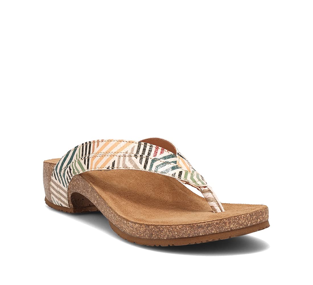 Taos Footwear Women's Link Sandal - Comfortable Leather Sandals for Women with Arch Support | Perfect for Walking, Travel & Summer Outfits