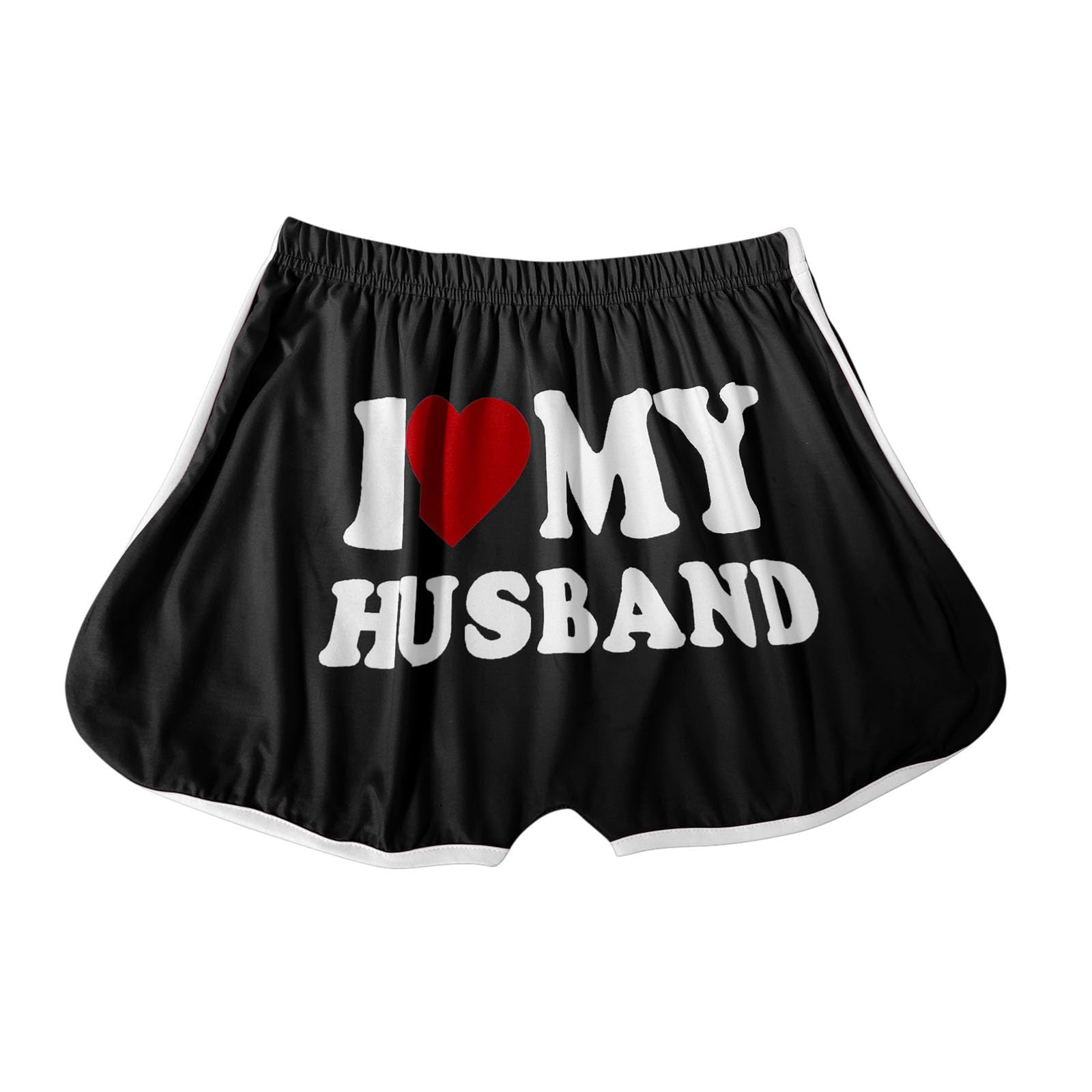 Women's Booty Shorts - I Love My Husband Athletic Shorts for Casual Summer Wear | Funny Lounge Shorts & Sexy Pajama Bottoms | Gym, Sleepwear, Home Relaxation