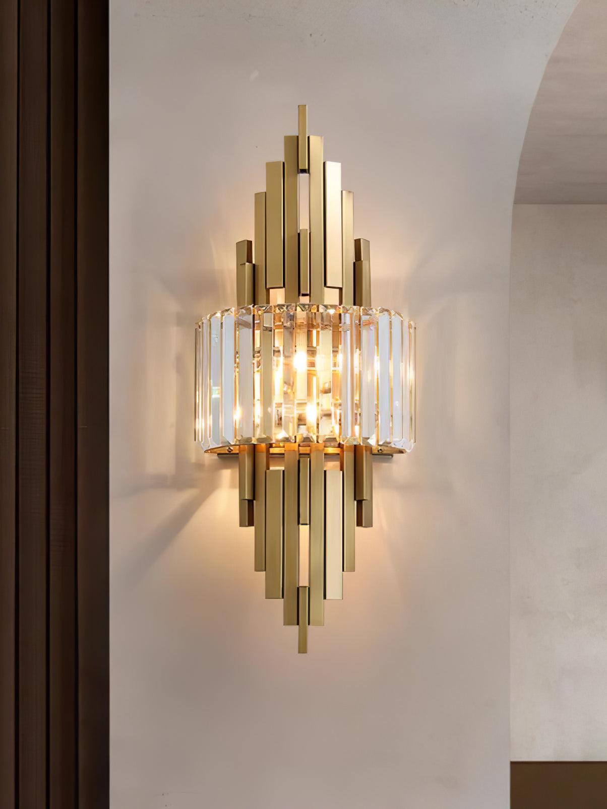 Kubica Crystal Wall Lamp - Elegant Modern Lighting Fixture for Bedroom, Living Room, and Hallway Decor