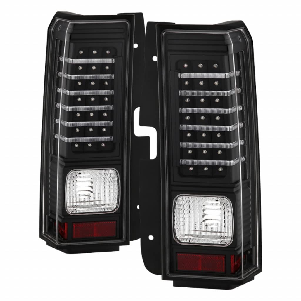 Xtune LED Tail Lights for Hummer H3 (Non H3T) 2006-2009 - Black Pair with ALT-ON-HH306-LED-BK Model | Upgrade Your Ride for Night Driving & Enhanced Safety (Part# 5017697)