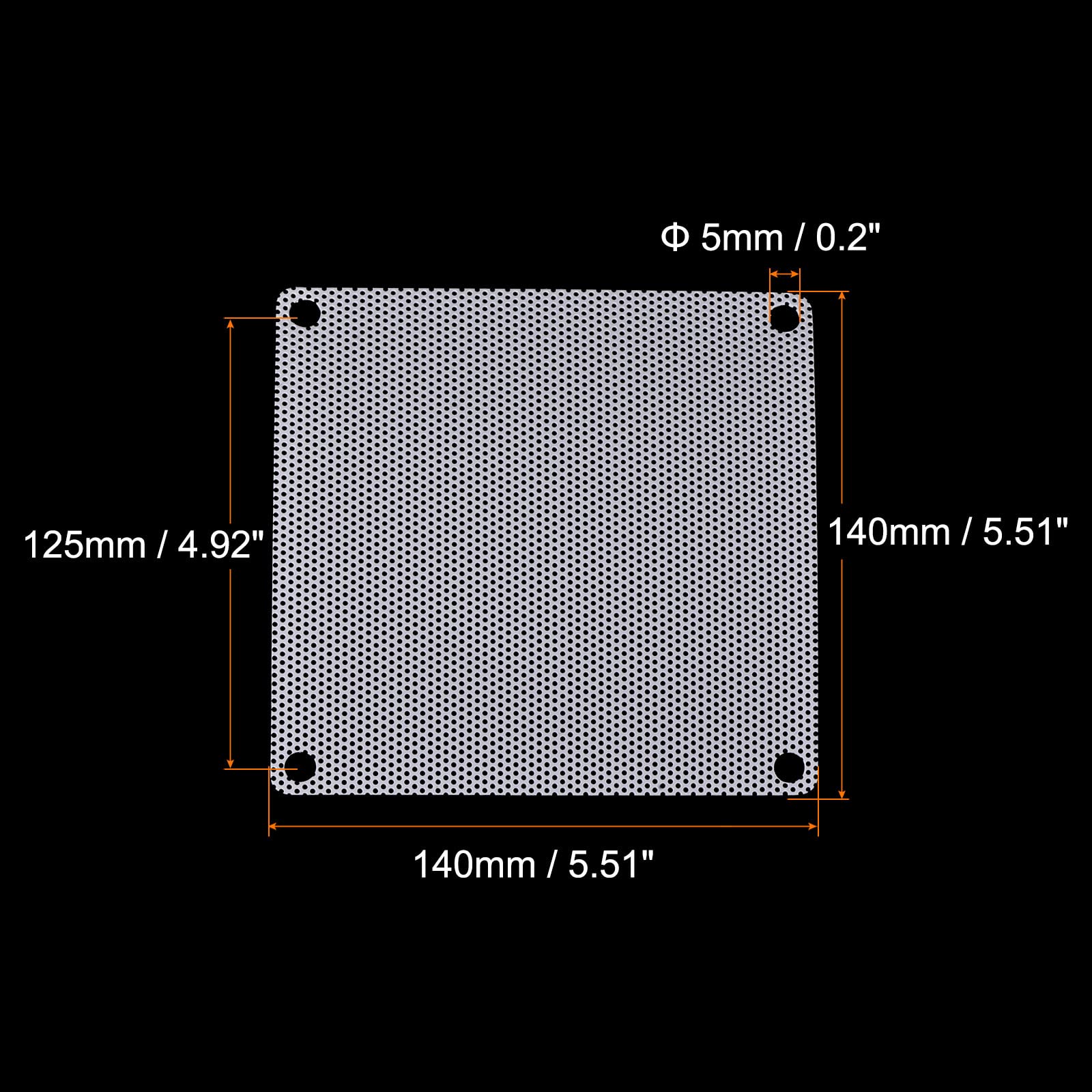 MECCANIXITY 140mm Computer Fan Filter Grills - PVC Mesh Dustproof Case Cover for PC, Desktop, Gaming Rig (White, Pack of 12) - Perfect for Dust Protection & Airflow Optimization in Home & Office Computers
