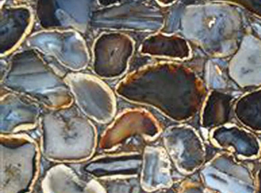 Natural Agate Stone Rectangle Table Top - 60