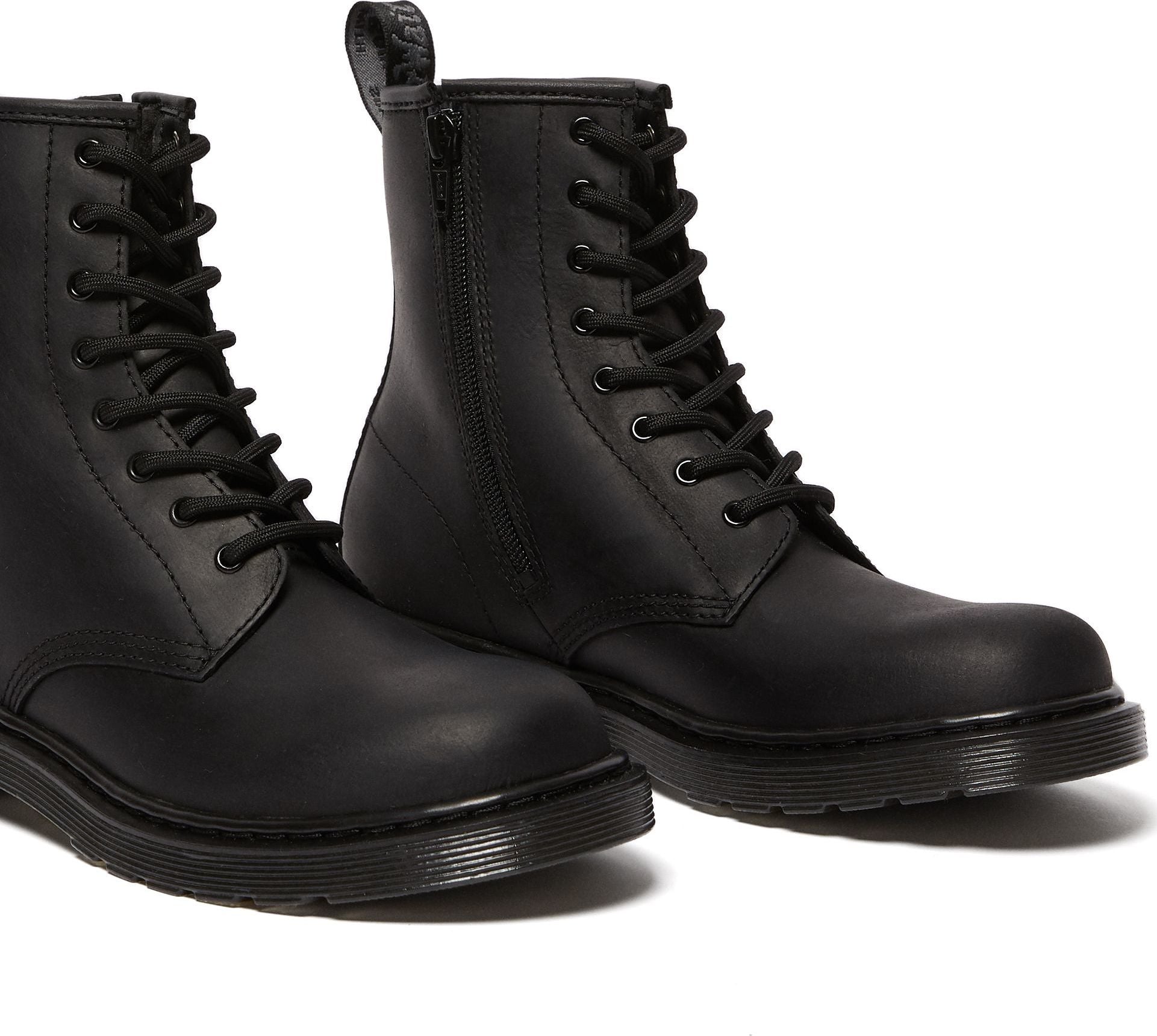 1460 Serena Leather Faux Fur Lined Boots for Youth - Warm Winter Ankle Boots for Teens, Girls Fashion Snow Boots - Perfect for School, Outdoor Activities and Cold Weather