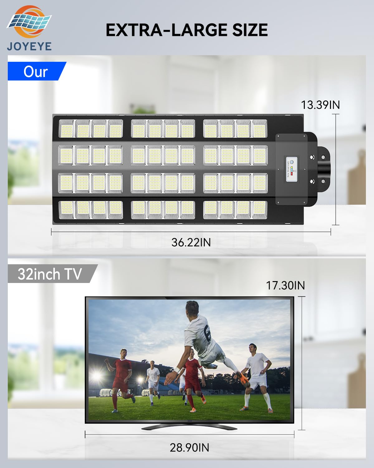 9000W Solar Street Lights Outdoor - Commercial Solar Parking Lot Lights with Motion Sensor & Remote Control, IP66 Waterproof, Wide Angle Dusk to Dawn Lighting (2 Pack) - Perfect for Driveways, Pathways, Yards, and Large Outdoor Areas