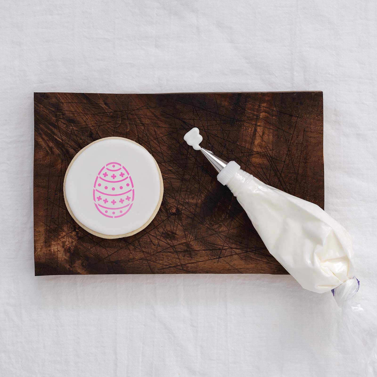 Easter Egg Cookie Stencil Set - Reusable Baking Stencils for Decorating Cookies, Cakes & Cupcakes | Perfect for Easter Baking, DIY Desserts & Holiday Party Treats